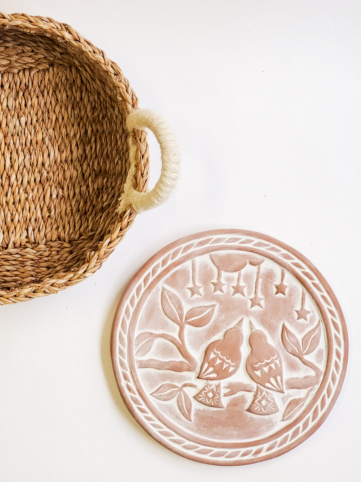 Bread Warmer & Basket - Lovebirds Round 3