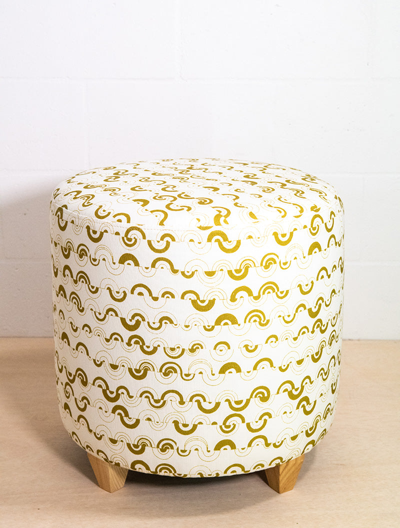 Ortega in Halcyon Large Round Ottoman 3