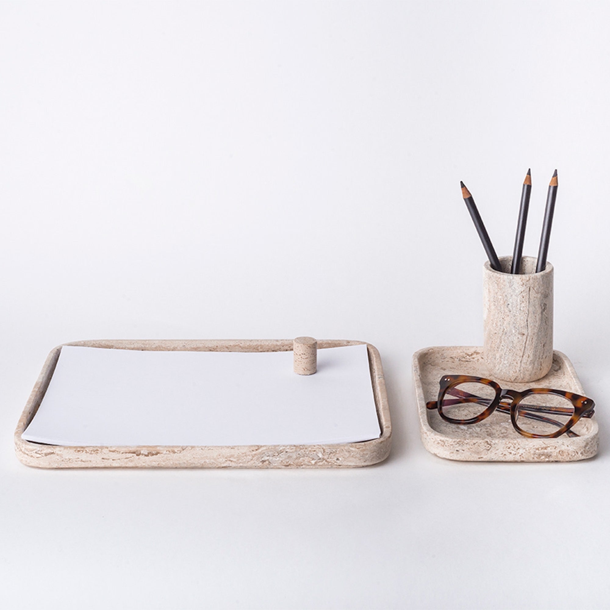 Bathroom Tray - Small - Travertine Marble Cream 4