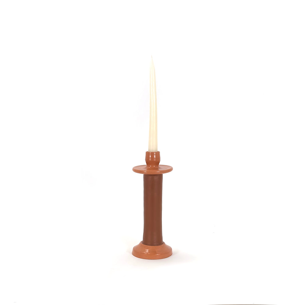 Leather-Wrapped Candle Holder 3