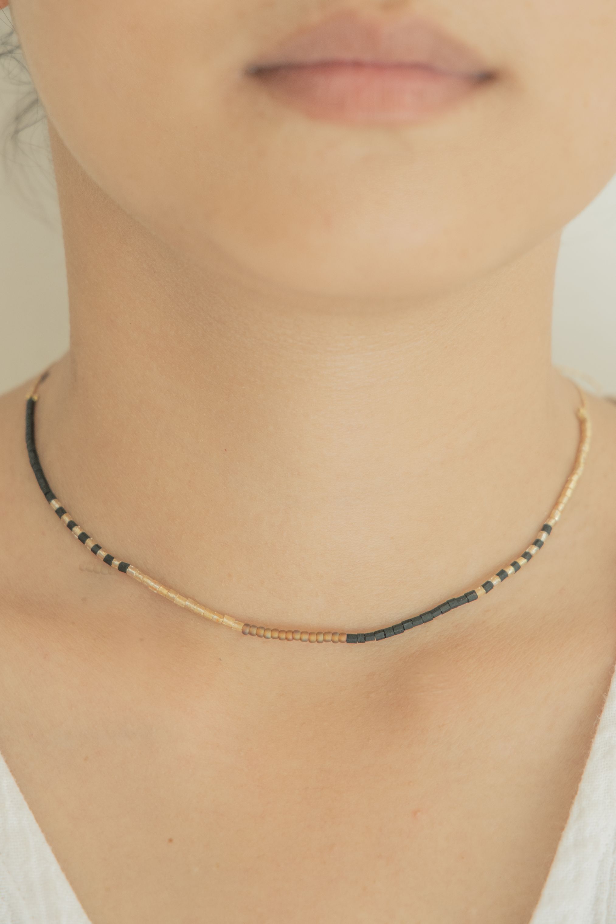 Golden Beaded Necklace 3