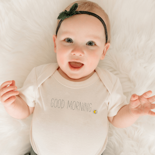 graphic tee | good morning