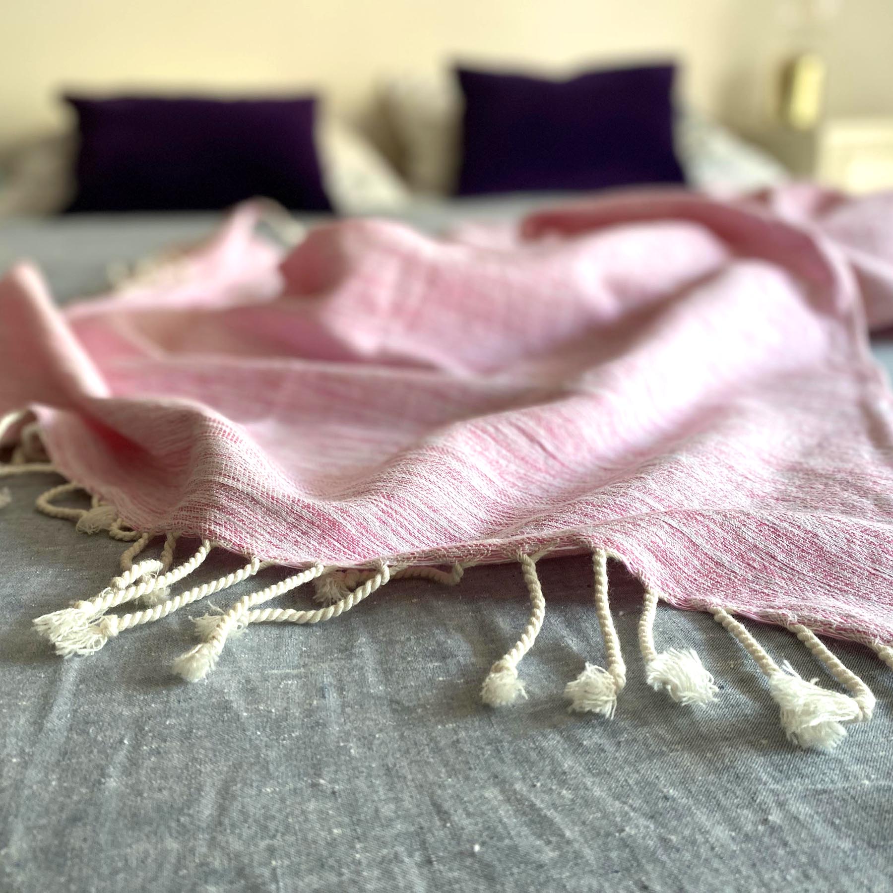 Yalova Ultra Soft Marbled Blanket Throw Pink 4