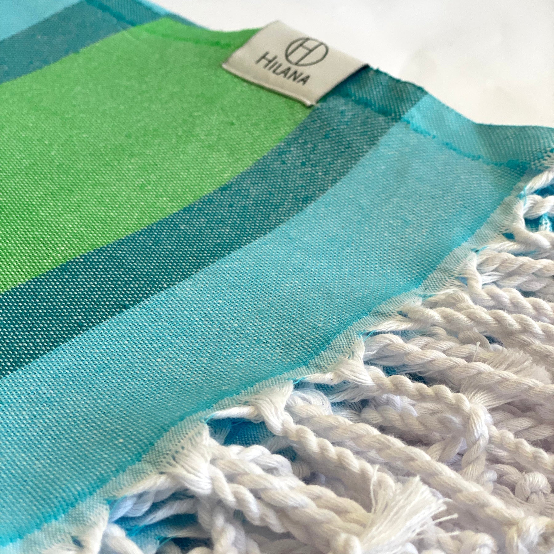 Samara Striped Sustainable Turkish Towel  Green 3