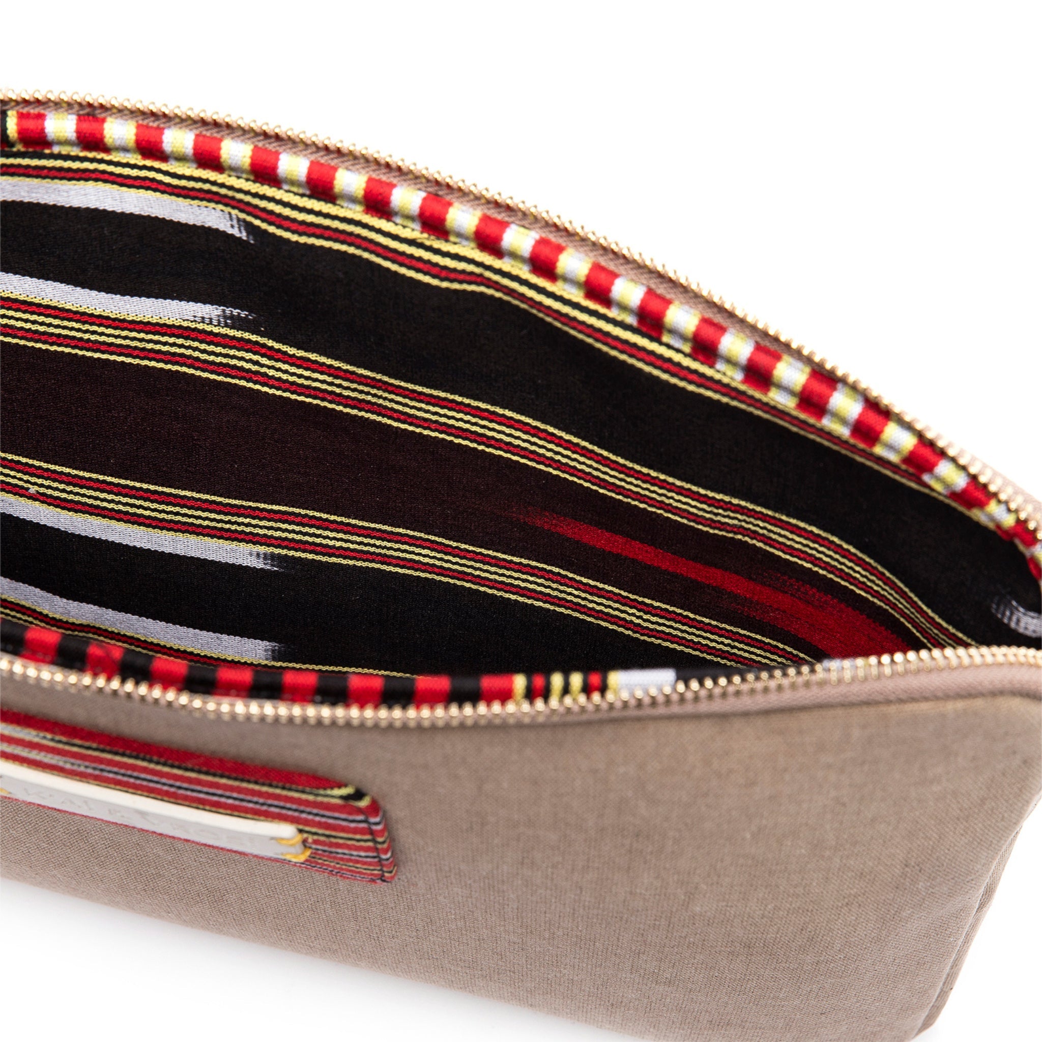 Zipped Cream Canvas Laptop Case for 13" 14" 3