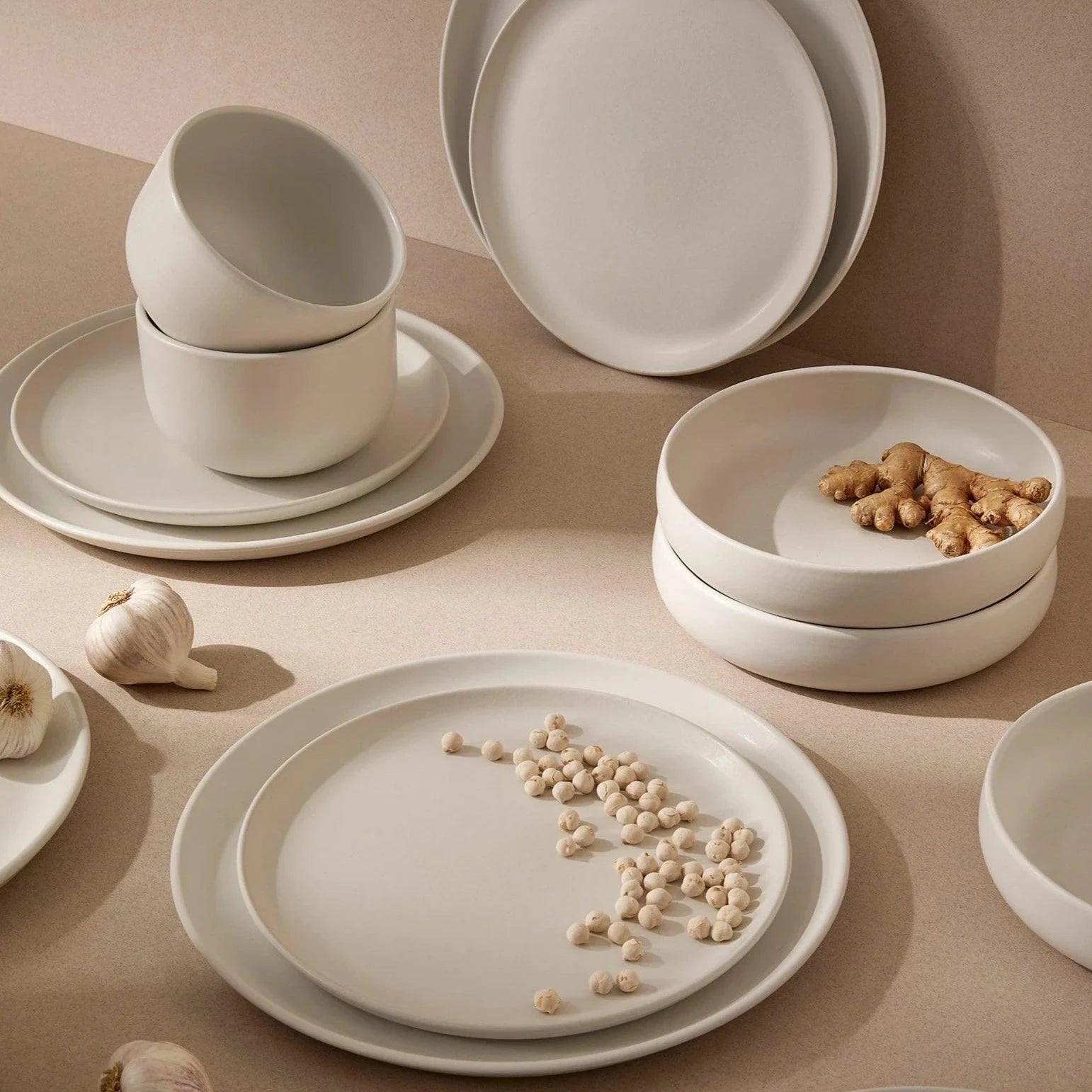 S/4 Tunisian Pasta Bowl - Matte White 3