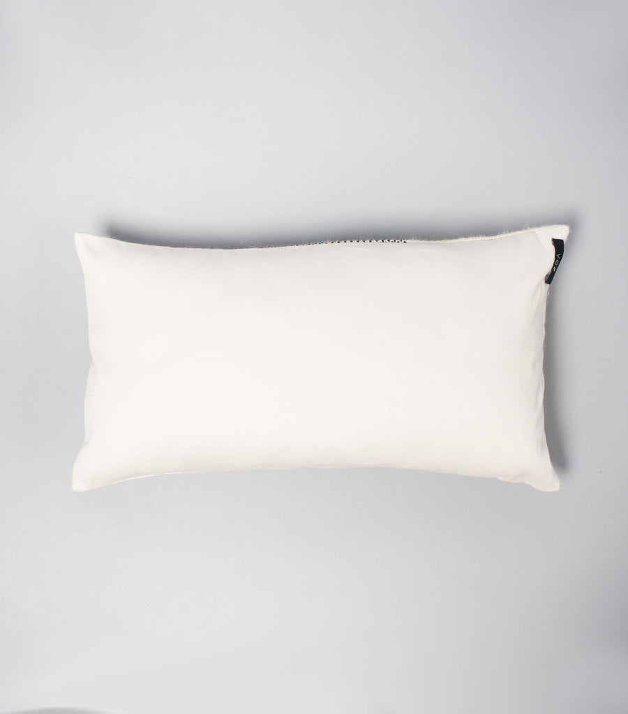Diamante Lumbar Pillow with Border in Ivory 4