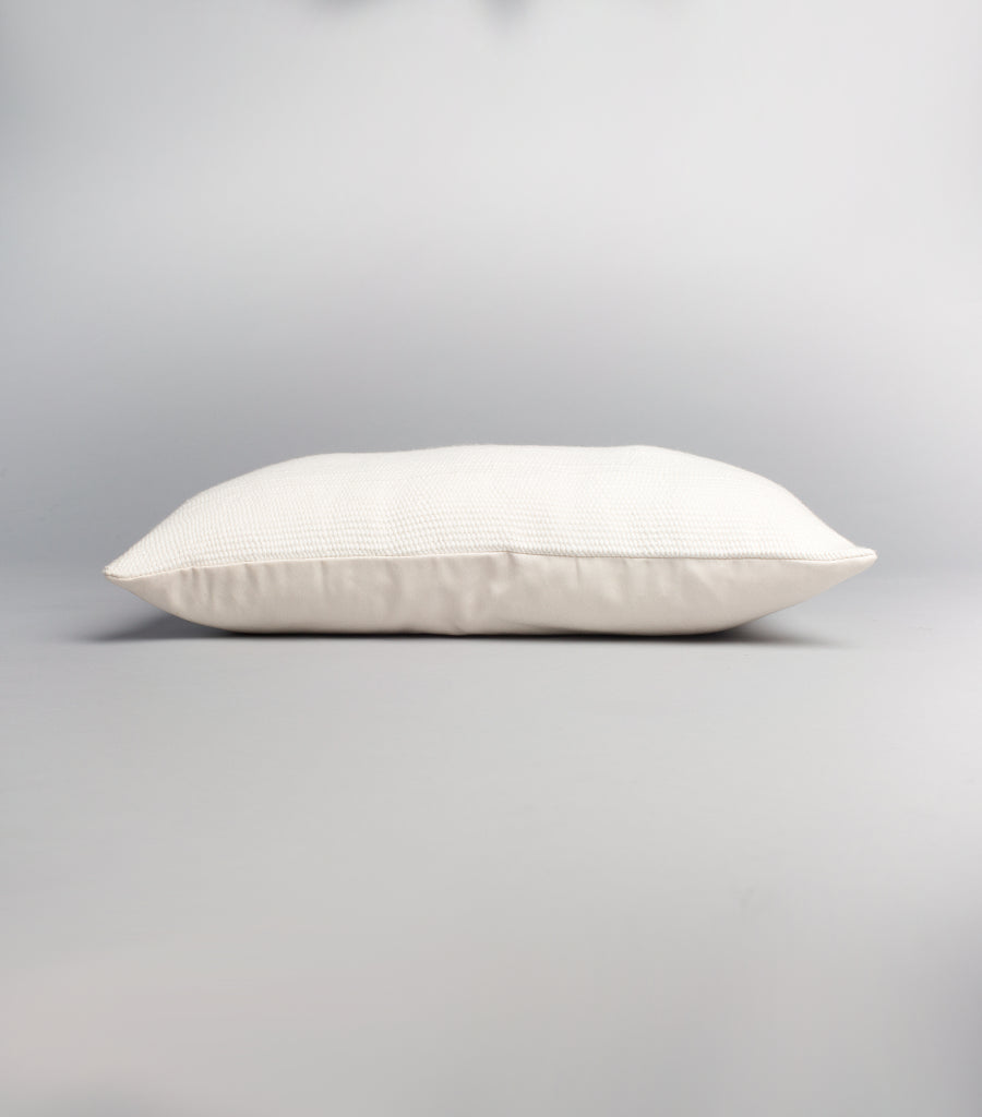 Solid Lumbar Pillow in Ivory Cotton 3