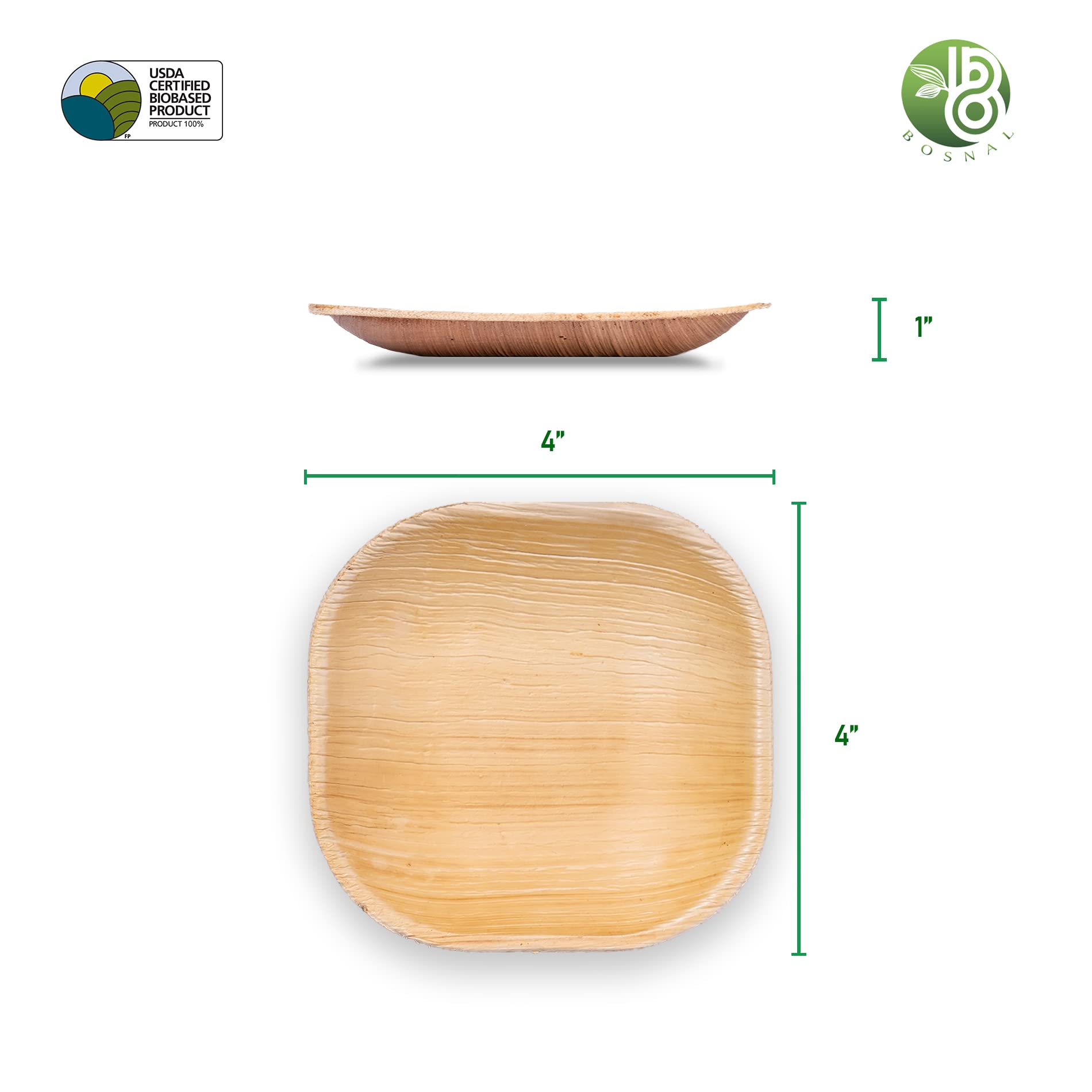 BOSNAL Palm Leaf Plates 4