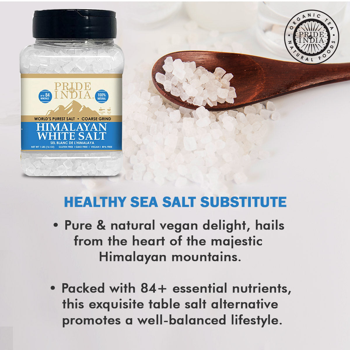 Himalayan White Rock Salt - Coarse Grind 10