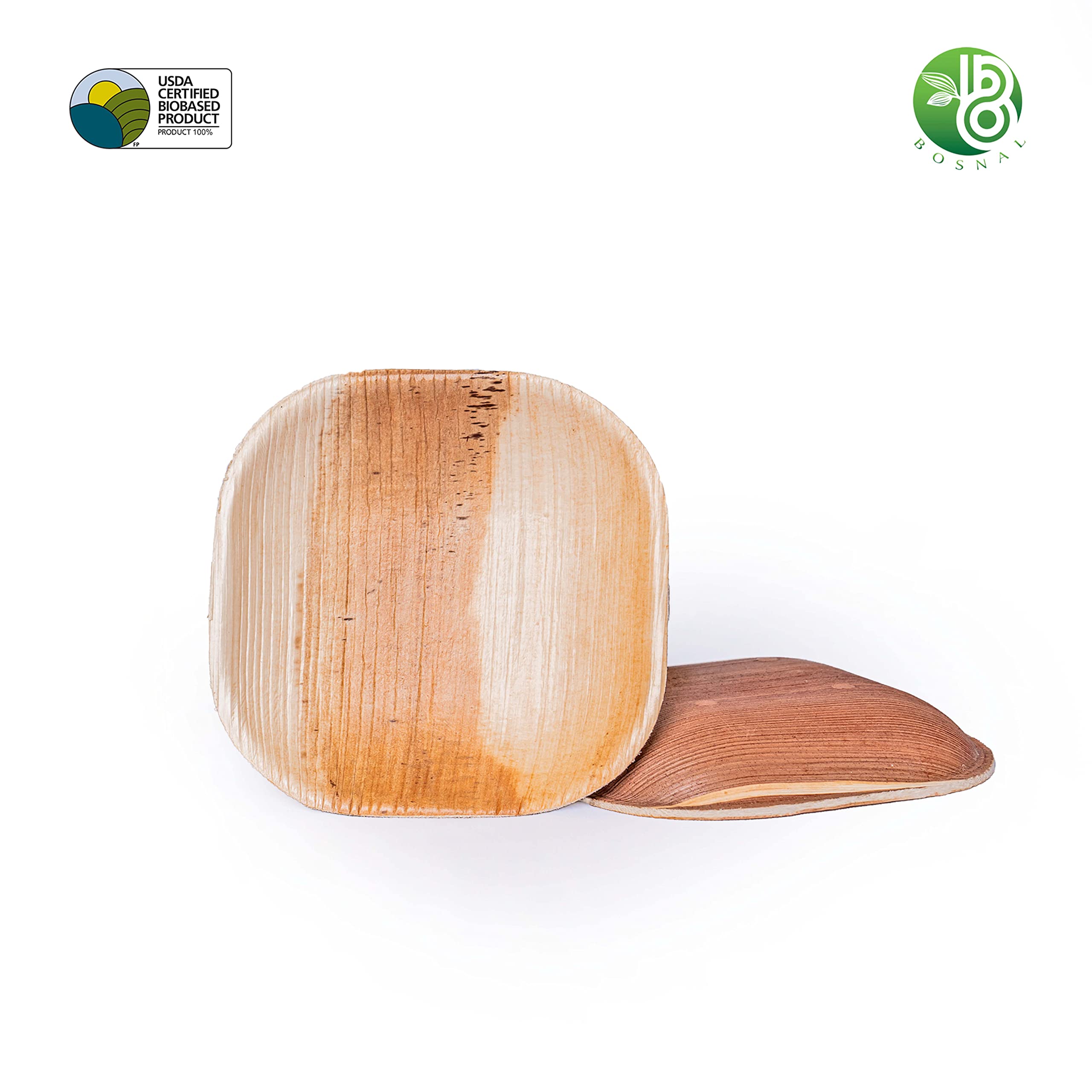 BOSNAL Palm Leaf Plates 6