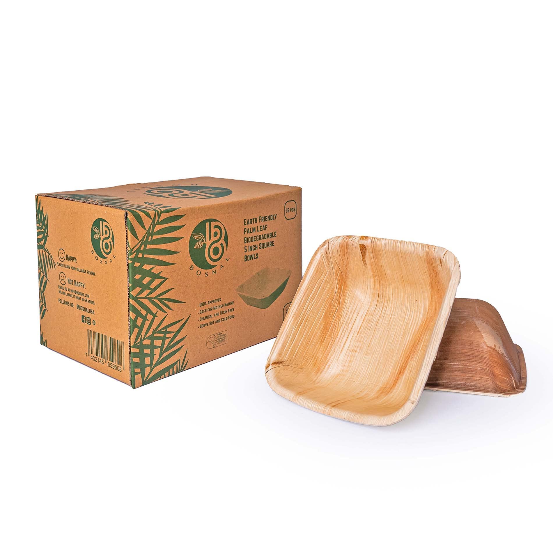 BOSNAL Palm Leaf Plates 7