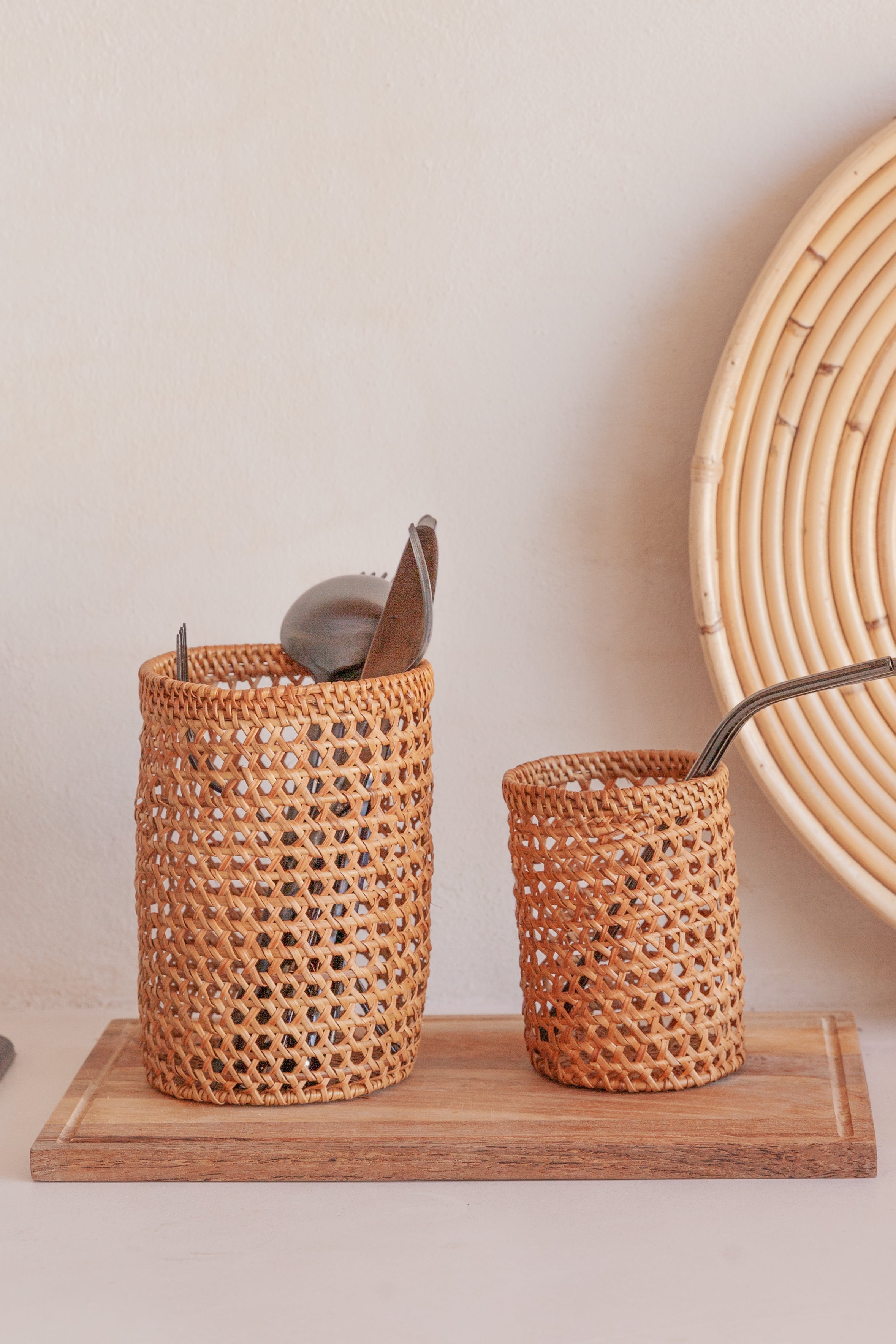 Rattan Utensil Holder 5