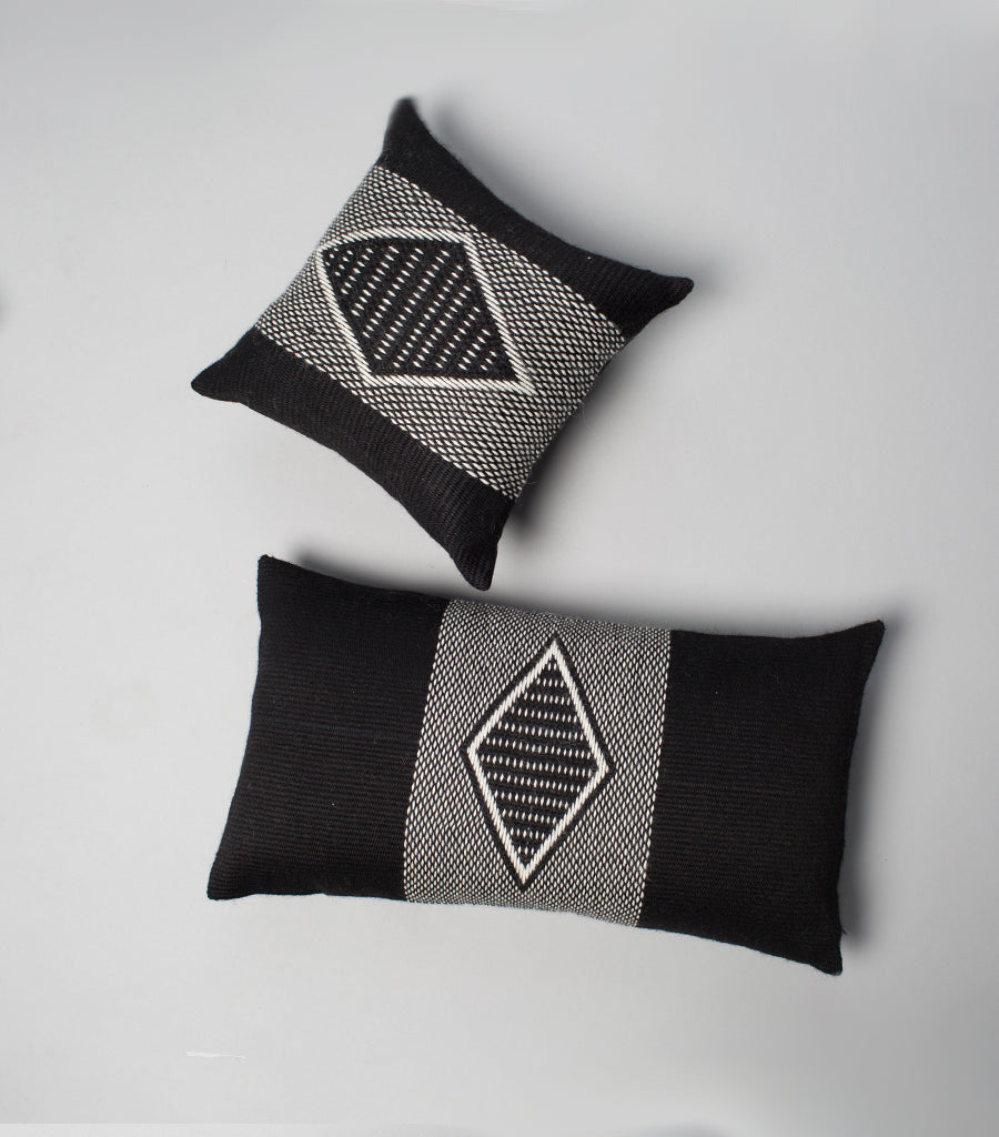 Diamante Lumbar Pillow in Black 3