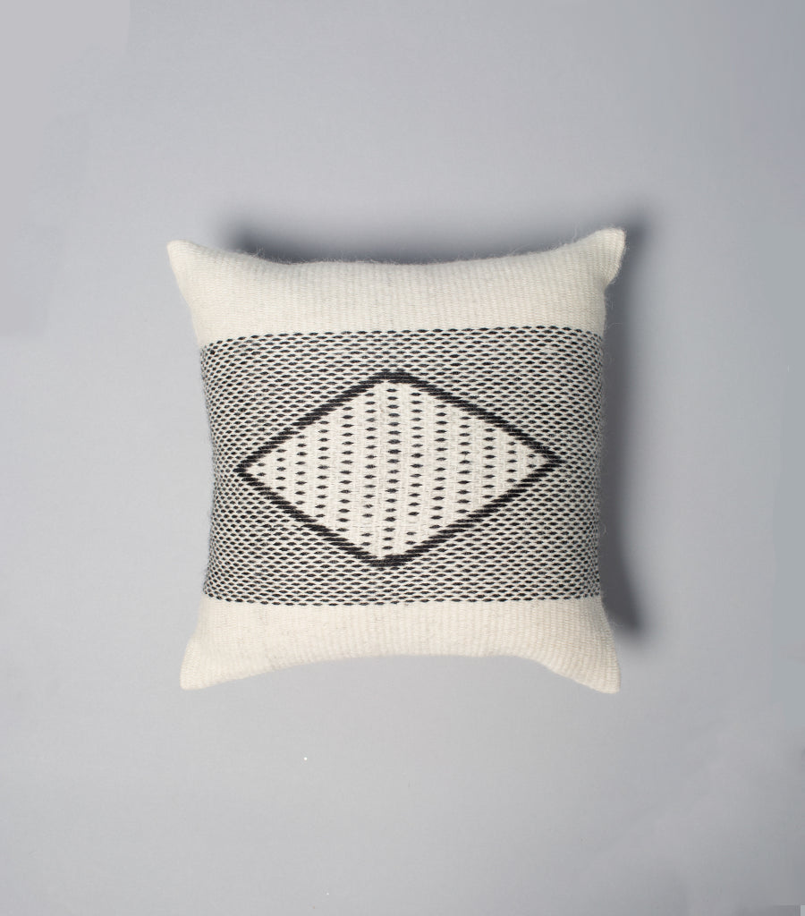 Diamante Square Textile Small Pillow in Ivory 5