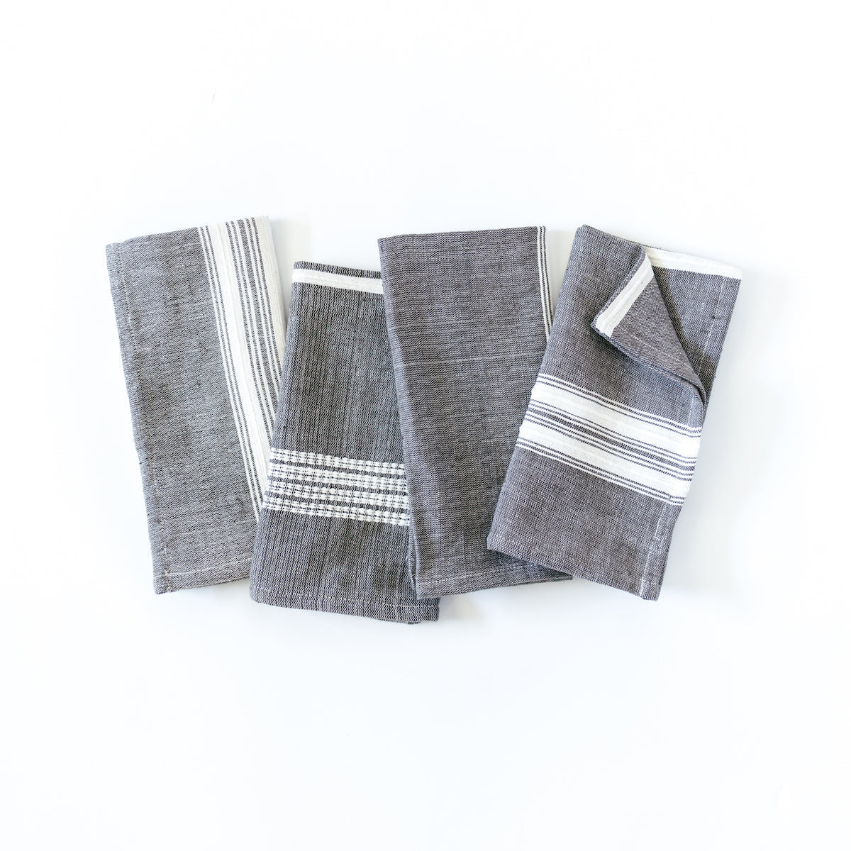 Aden Napkins, Grey / Natural - set of 4 4