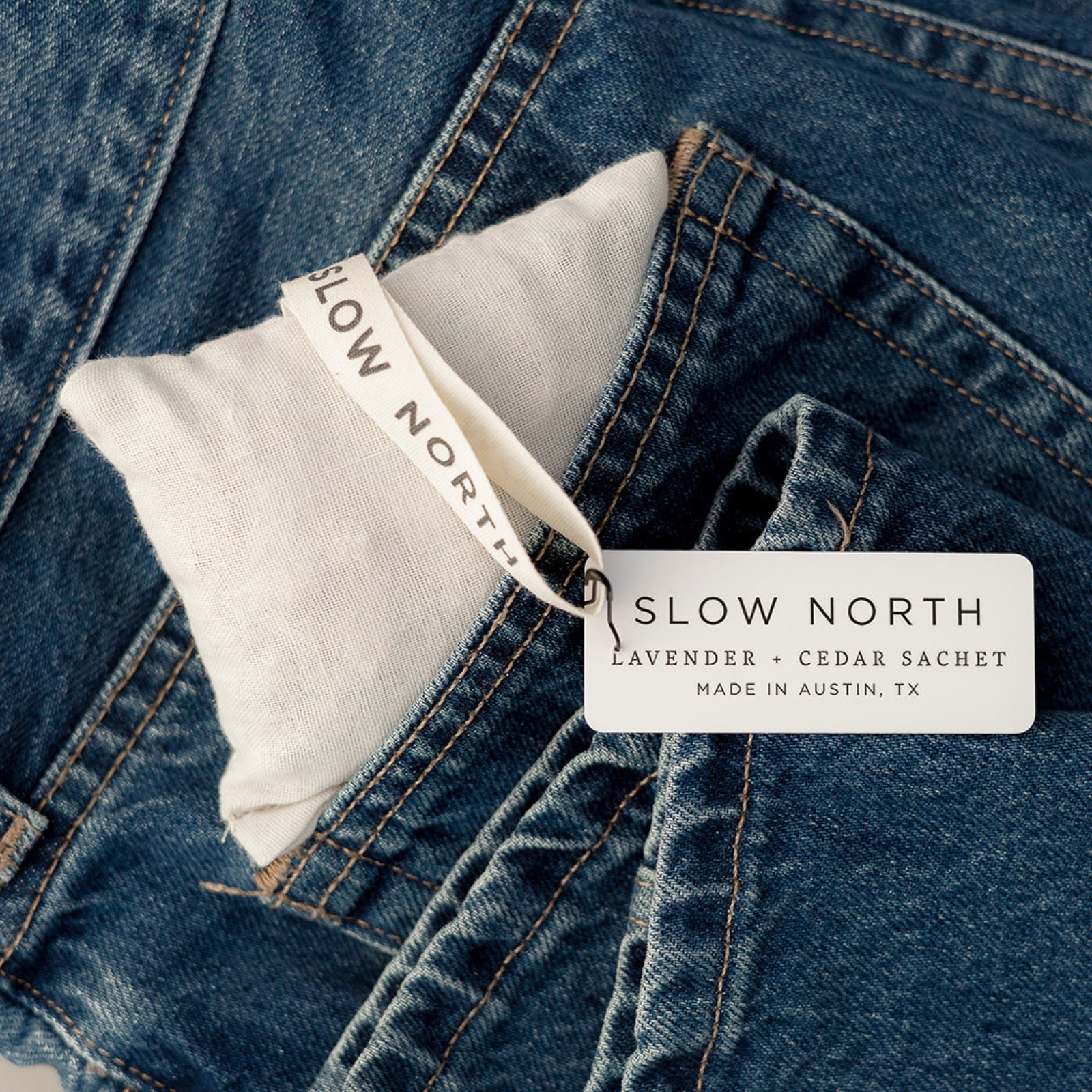 Lavender + Cedar Sachet Pouch - Cotton Natural 3
