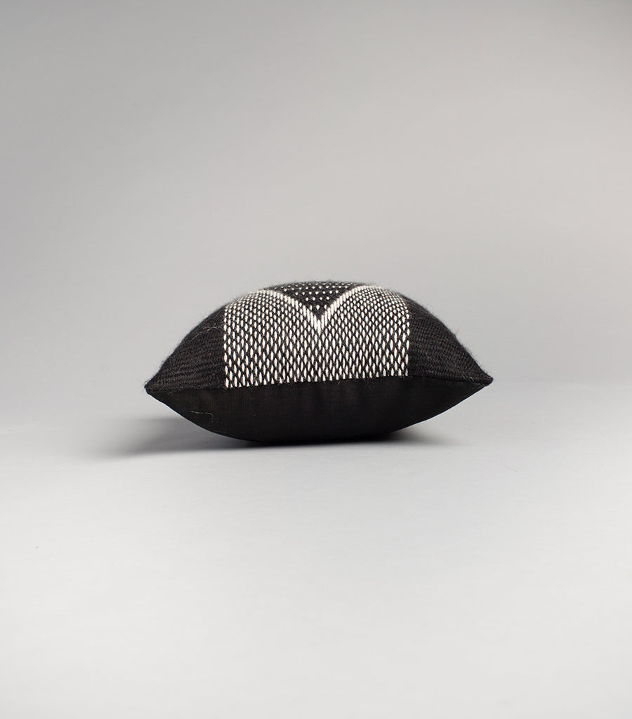Diamante Square Textile Small Pillow in Black 5