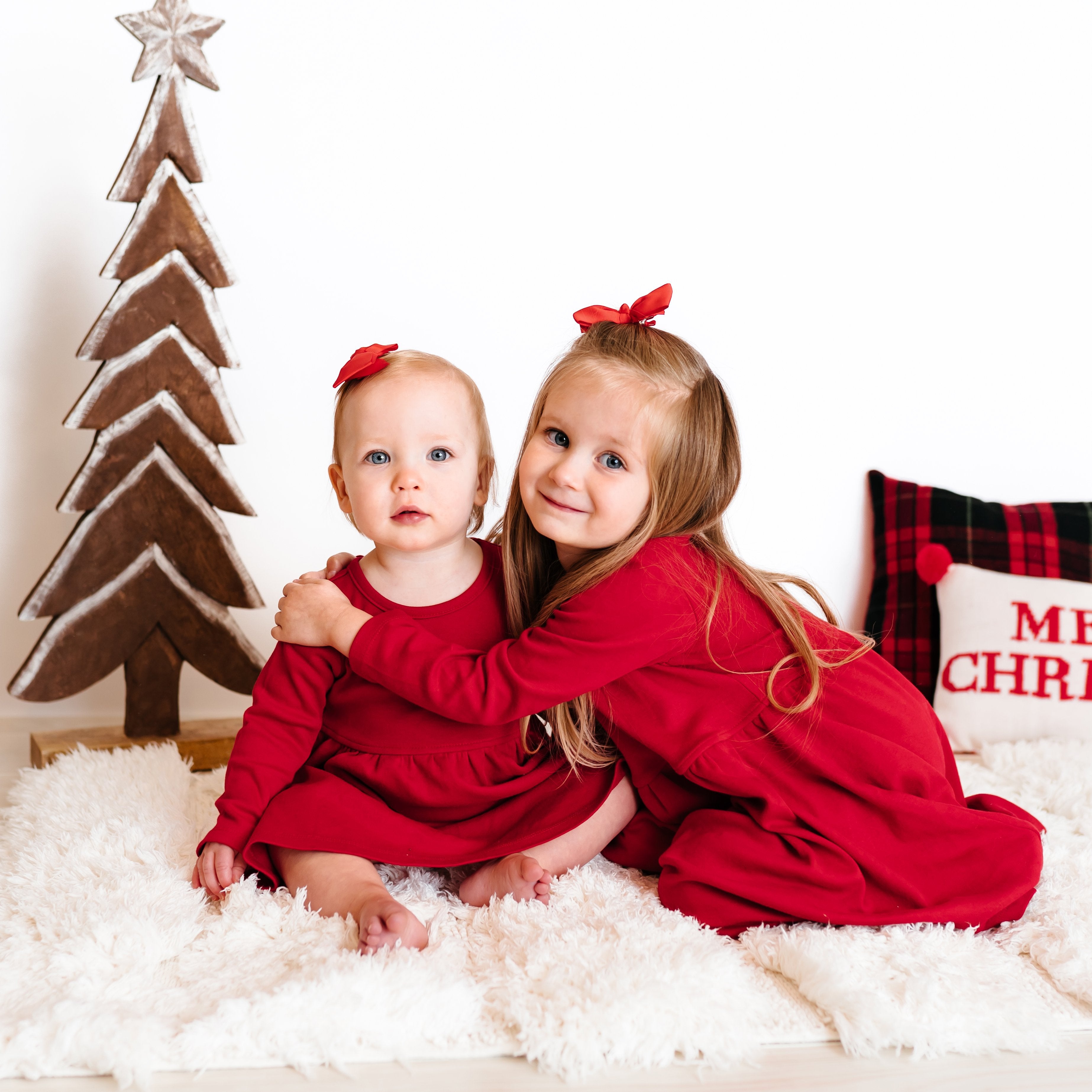 long sleeve twirl dress | scarlet red 3