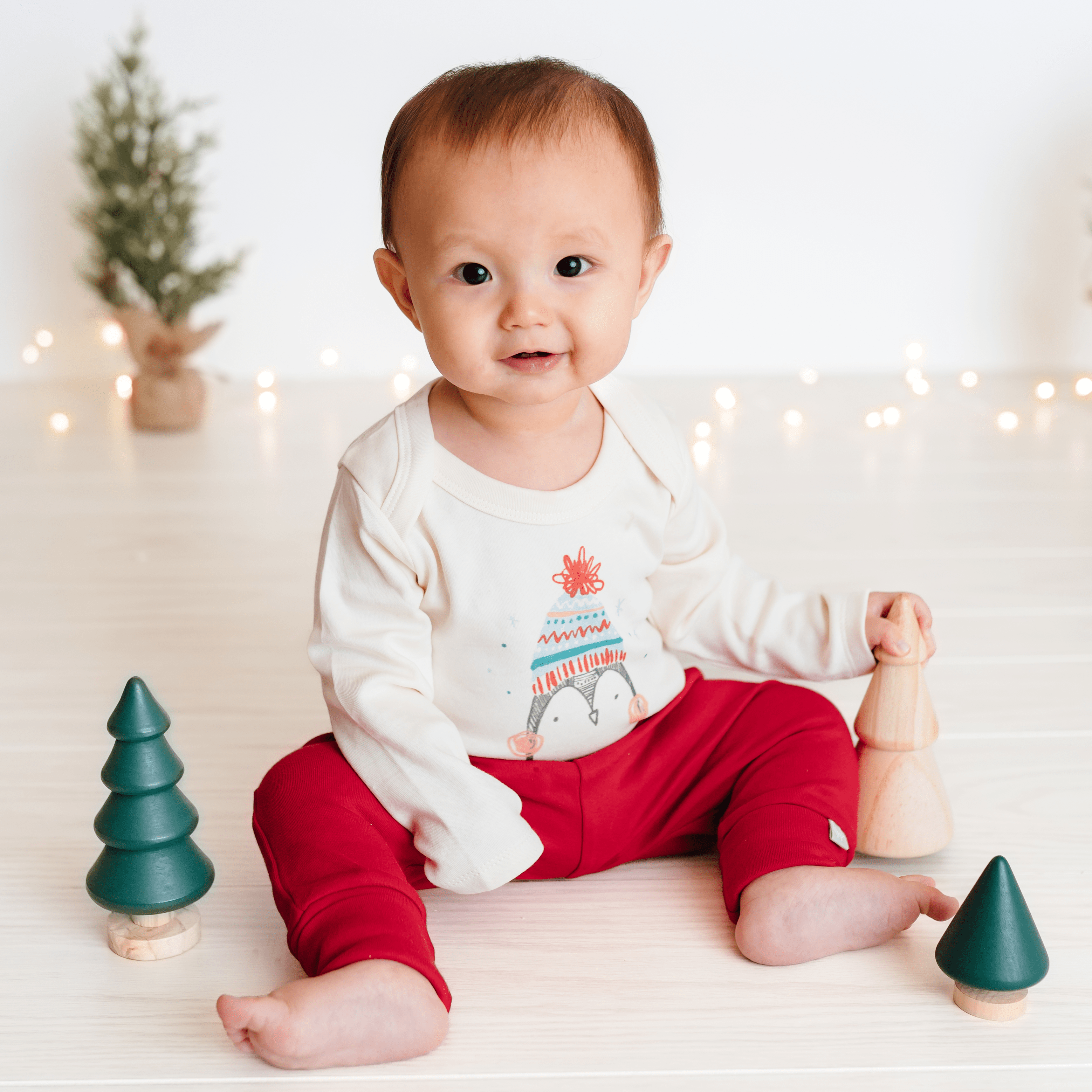 graphic bodysuit | holiday penguin (long sleeve) 3