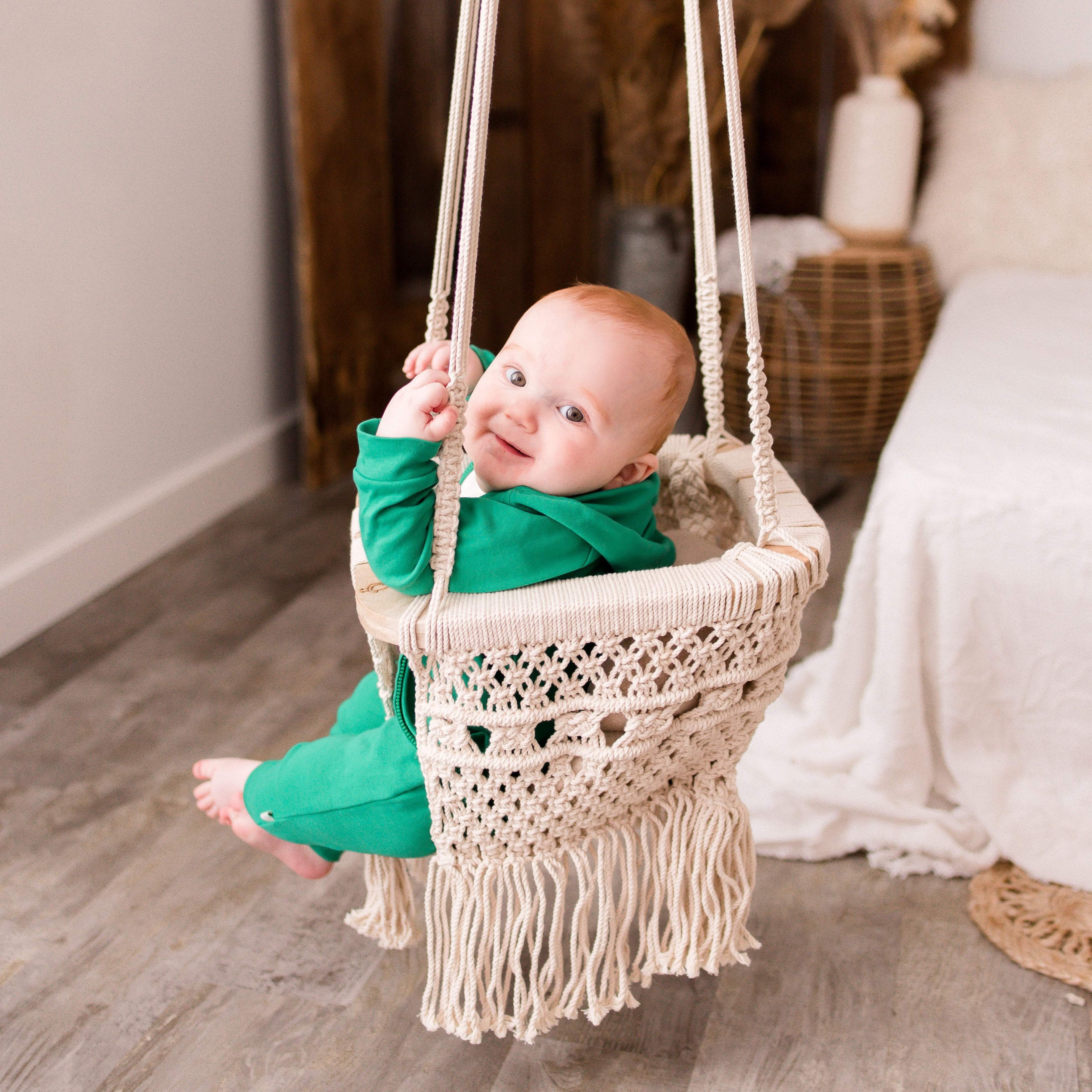 boho bundle - swing & toy basket 4