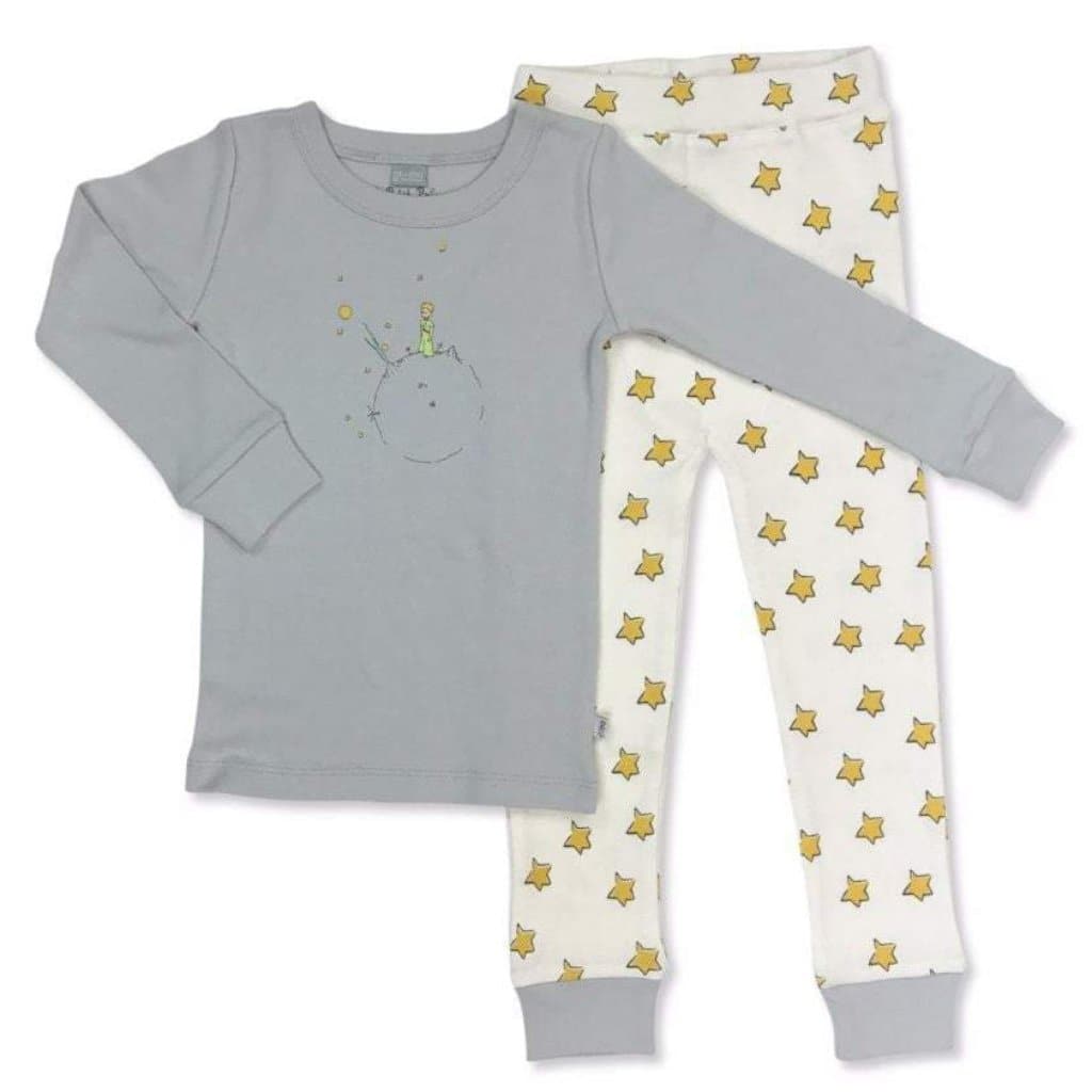 pajamas | grey & yellow stars