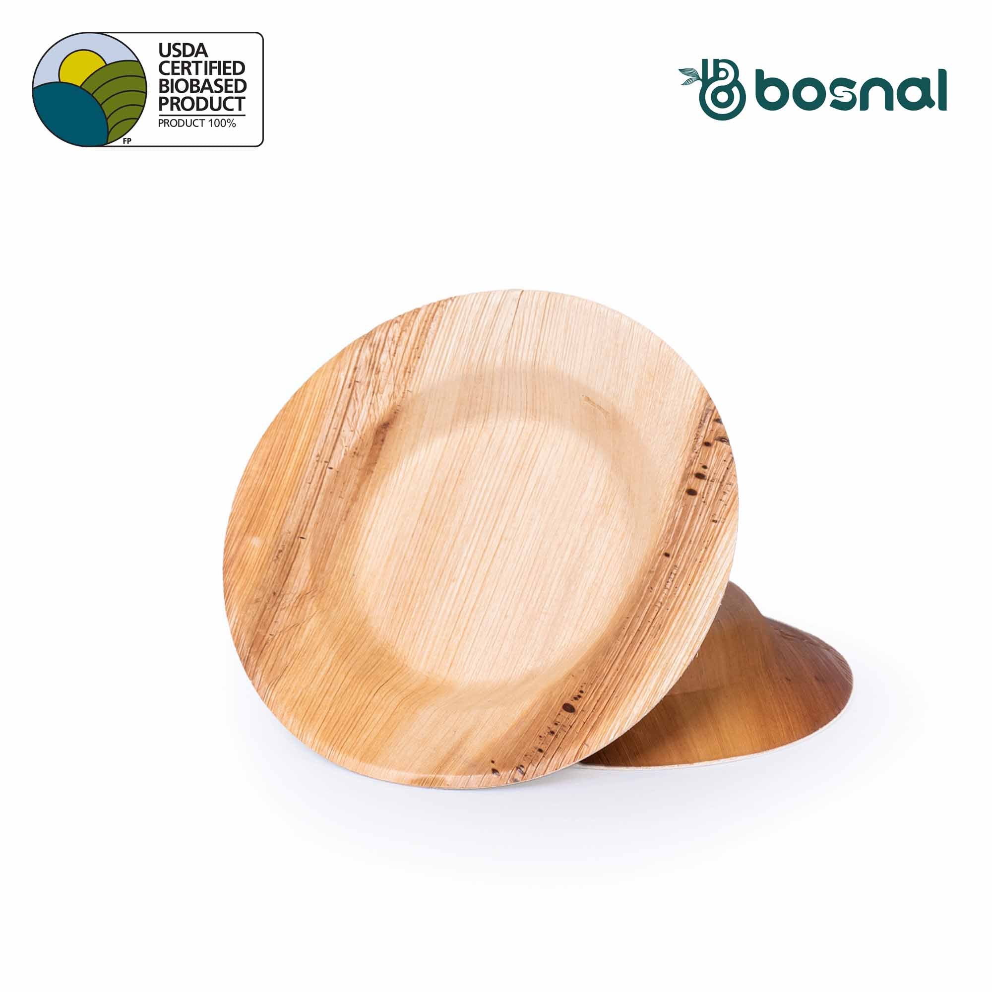 Bosnal - Palm Leaf Biodegradable Bowls, 9.5 inch Round Soup Bowl 3