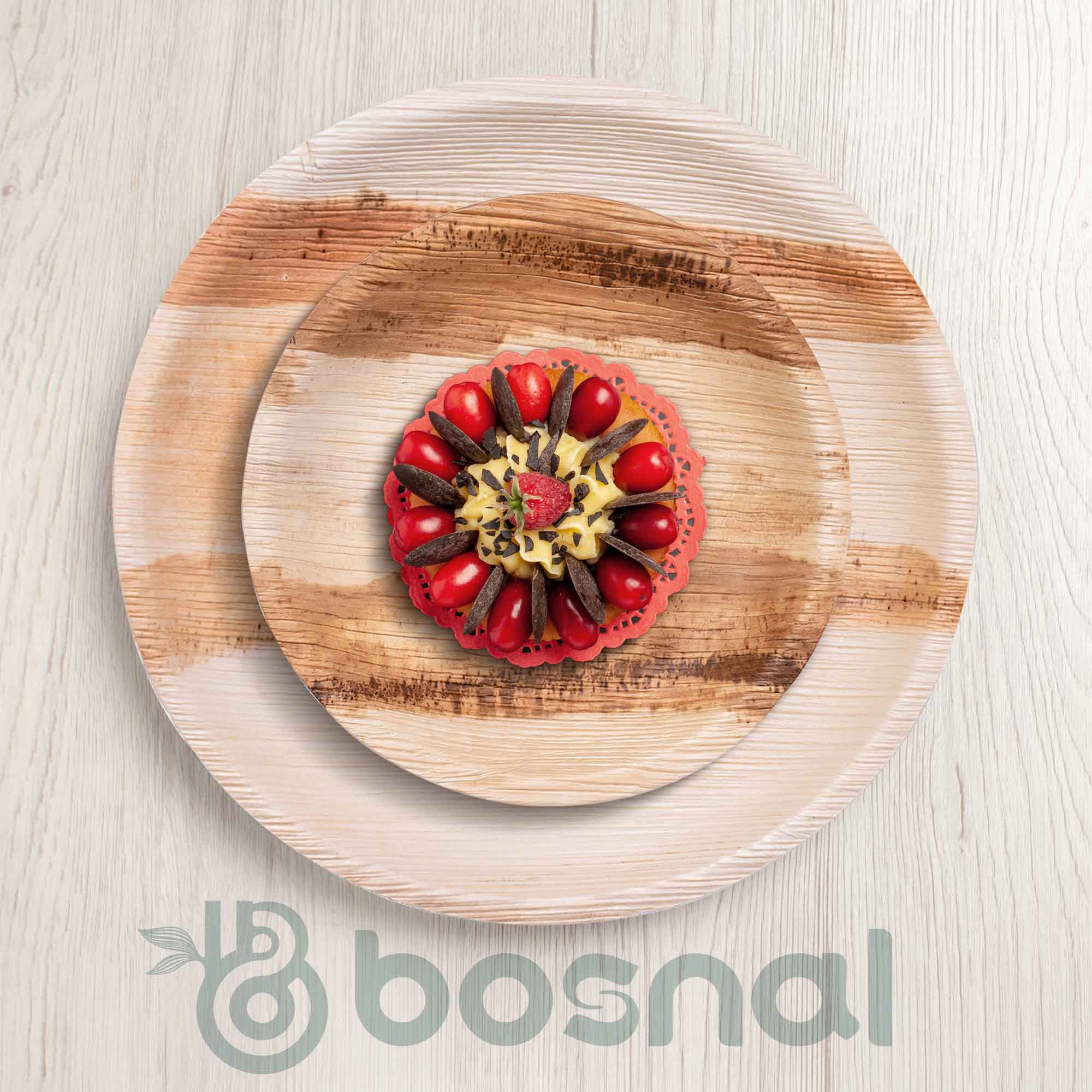 Palm Leaf Biodegradable Round Plates Combo – 50 pcs Set (25 each of 10" & 6" Plates), Eco-Friendly, Compostable, Bamboo-Wood Style, Durable & Restaurant-Grade Alternative to Paper Plates 5