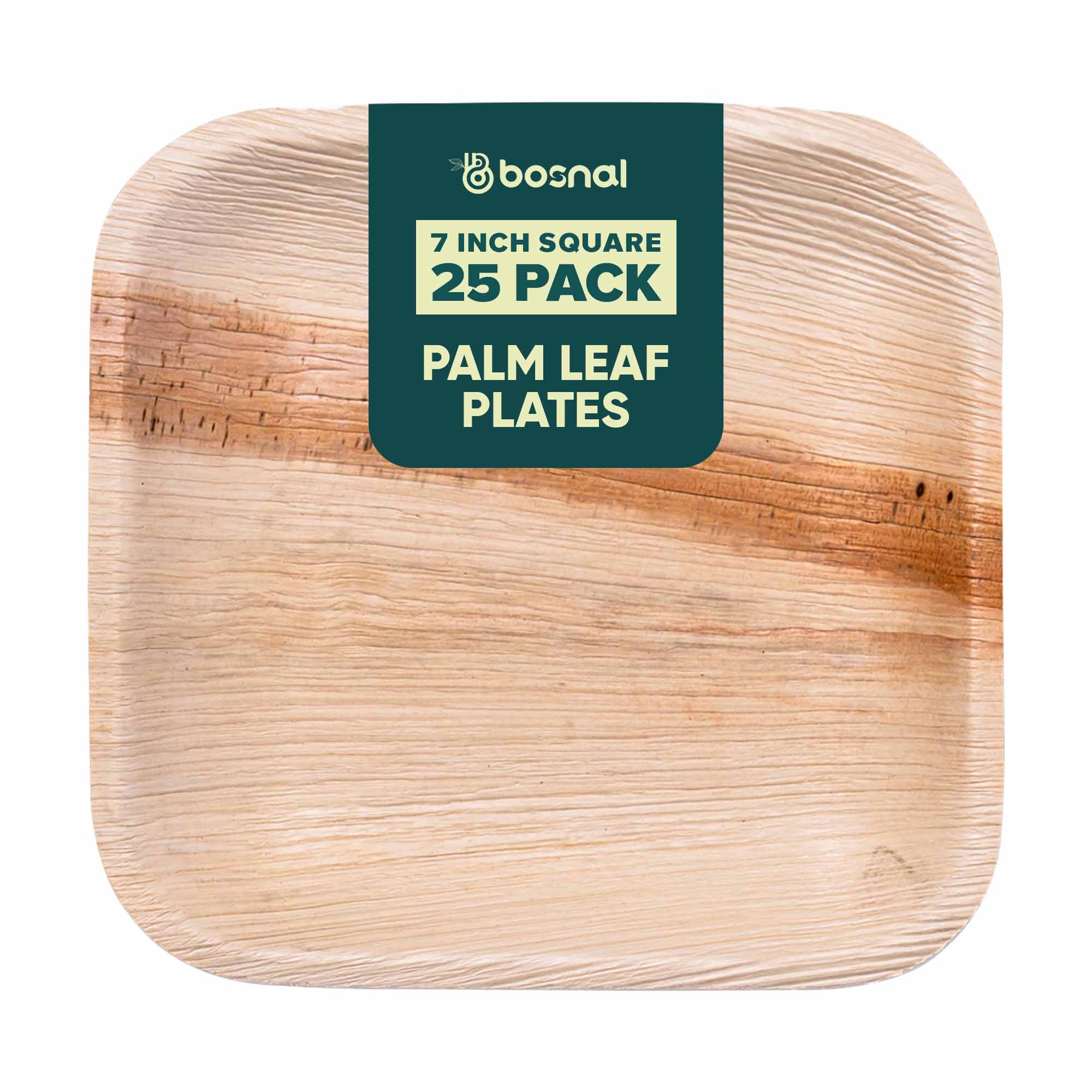 Bosnal - Palm Leaf Biodegradable Plates; 7 inch, Square 4