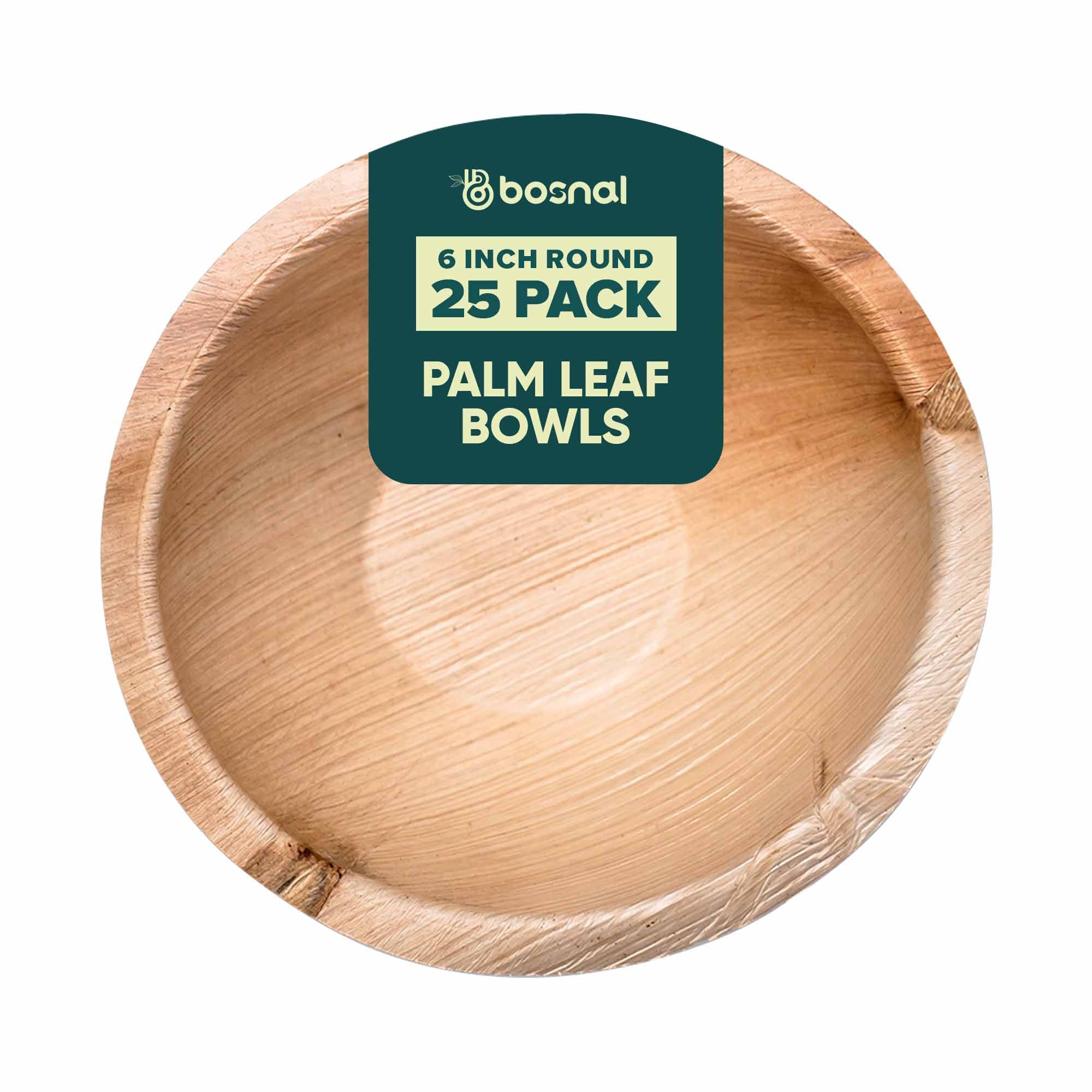 Bosnal - Palm Leaf Bowl, 6 inch, Round , 25 Pcs 4