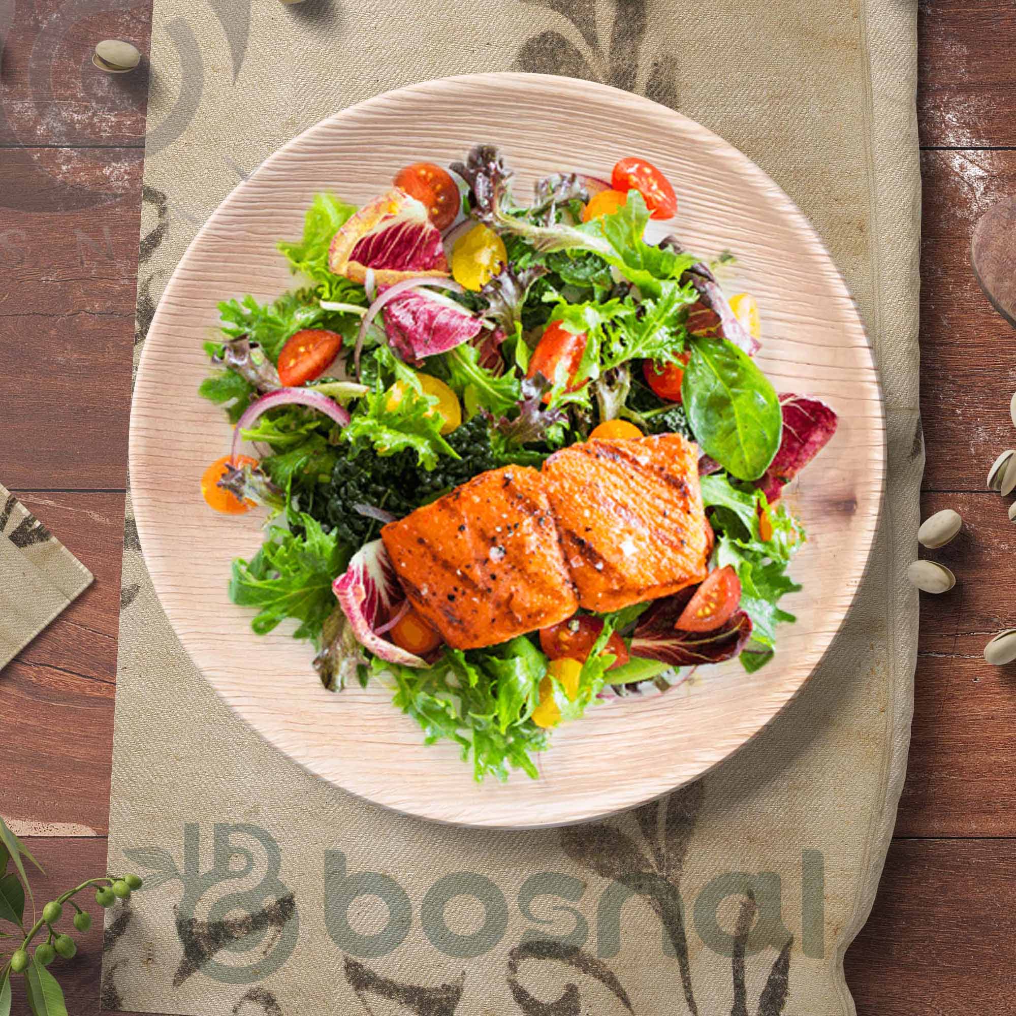 Bosnal - Palm Leaf Biodegradable Plates, 9 inch, Round 4