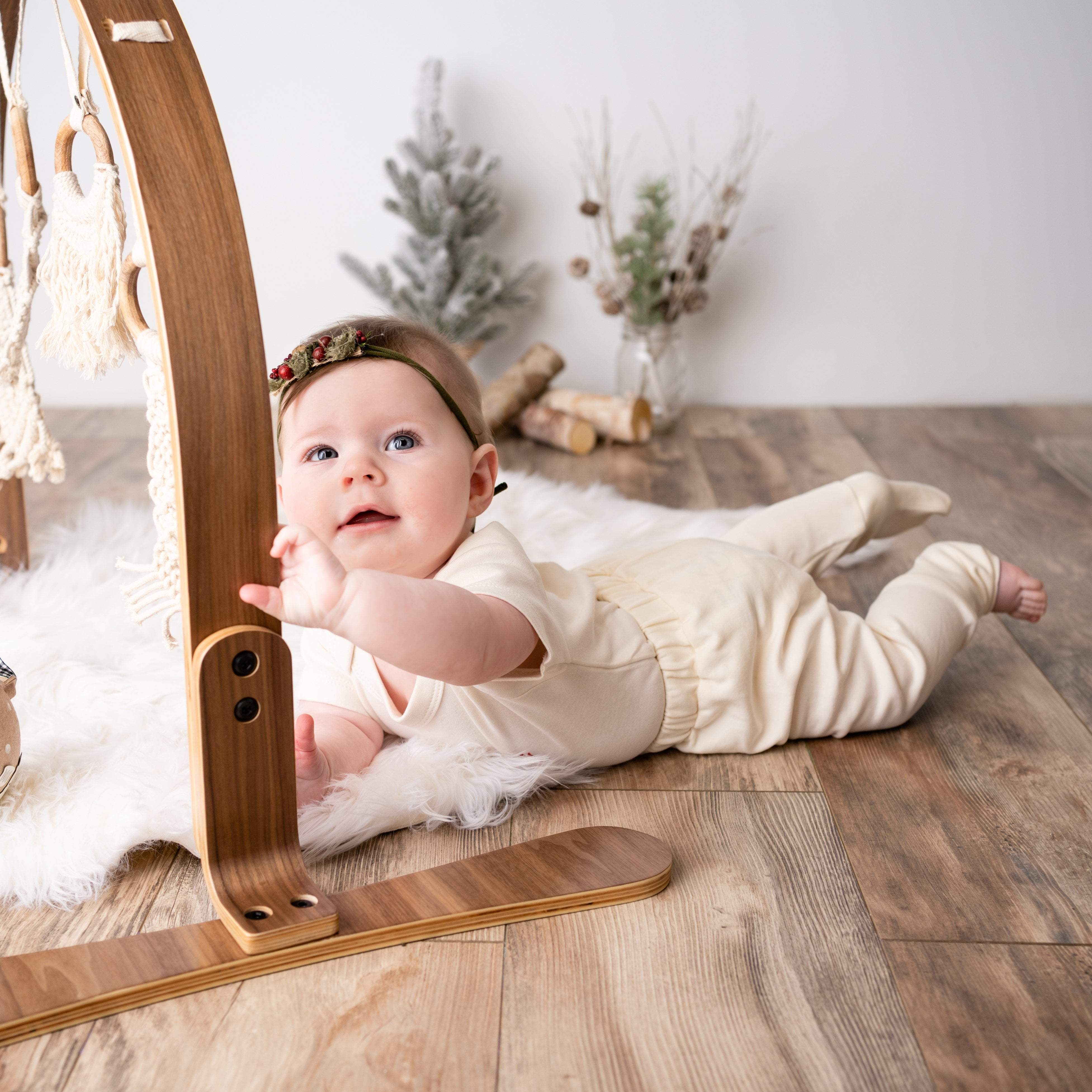 2 pc. pants set | ivory & heather grey 4