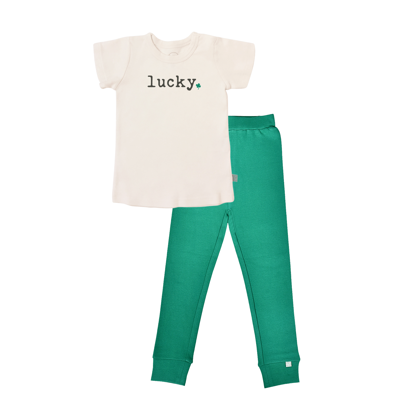 short sleeve pajama set | lucky