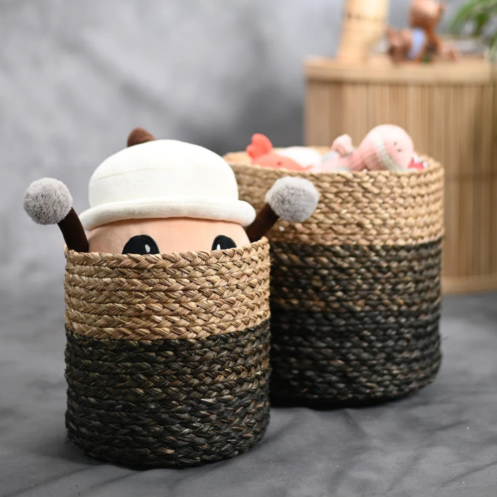 Sabaii Plant Holder Basket - Natural and Black 3