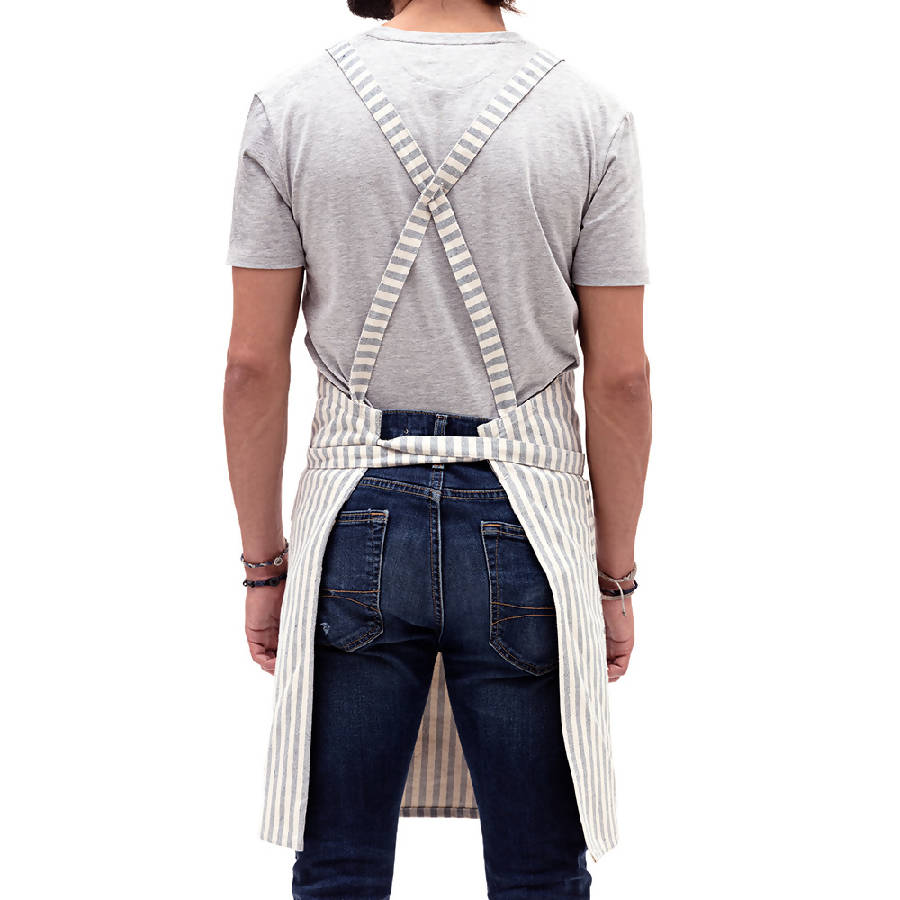 Striped Crossback Bib Apron 6