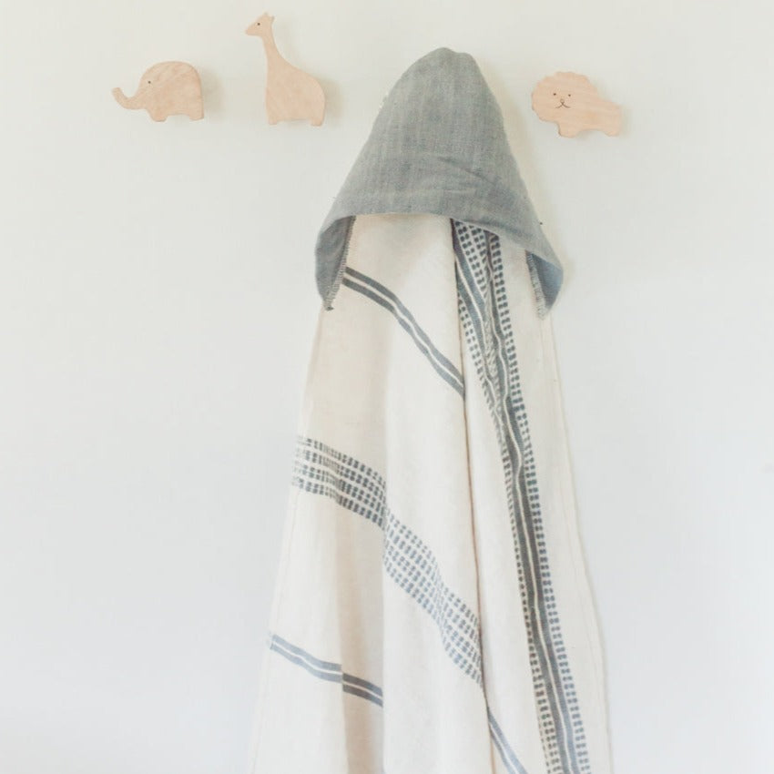 Baby Hooded Towel - Light Blue 4