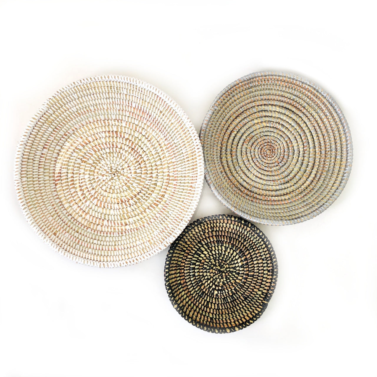 Tabletop Basket Bowl Set - Black/ Grey/ White 3