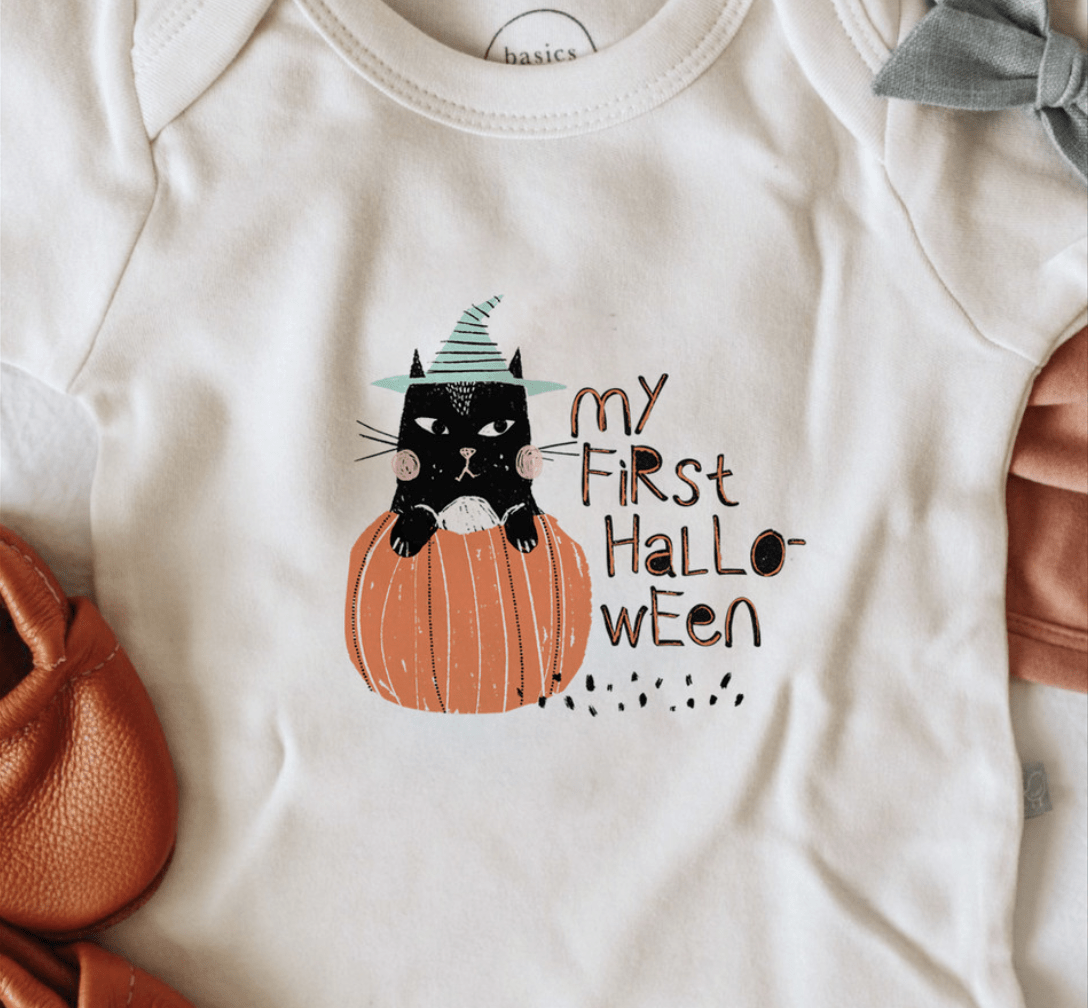 graphic bodysuit | my first halloween cat 3