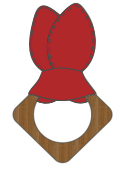 teething ears | scarlet red