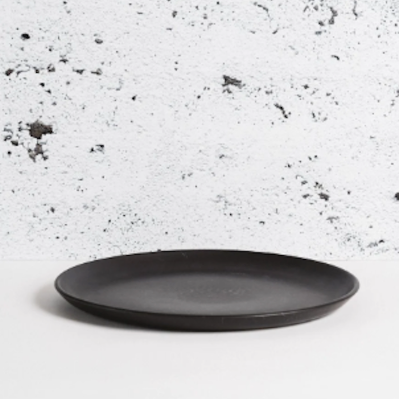 S/4 Tunisian Dinner Plate - Matte Black 4