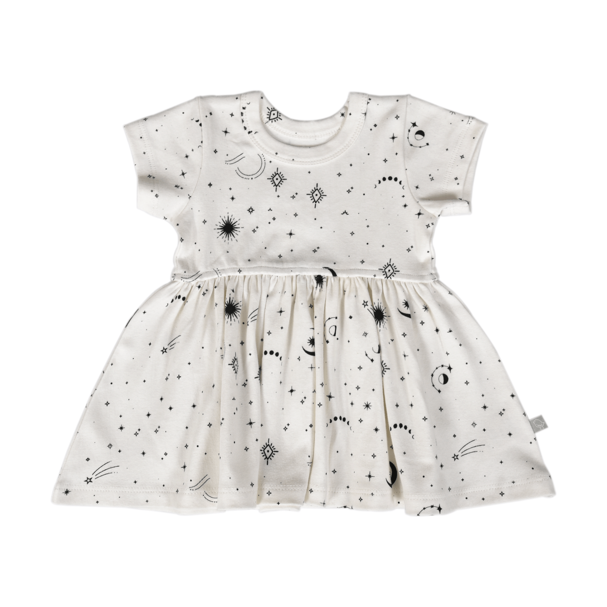 short sleeve twirl dress | celestial