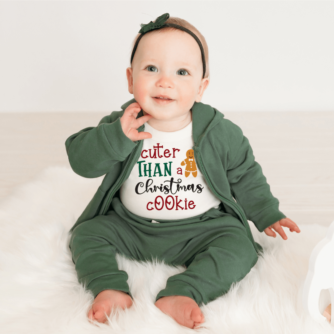 long sleeve graphic bodysuit | christmas cookie 3