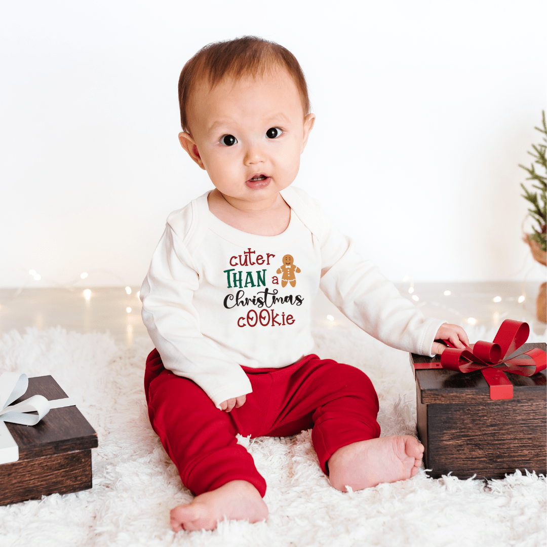 long sleeve graphic bodysuit | christmas cookie 4