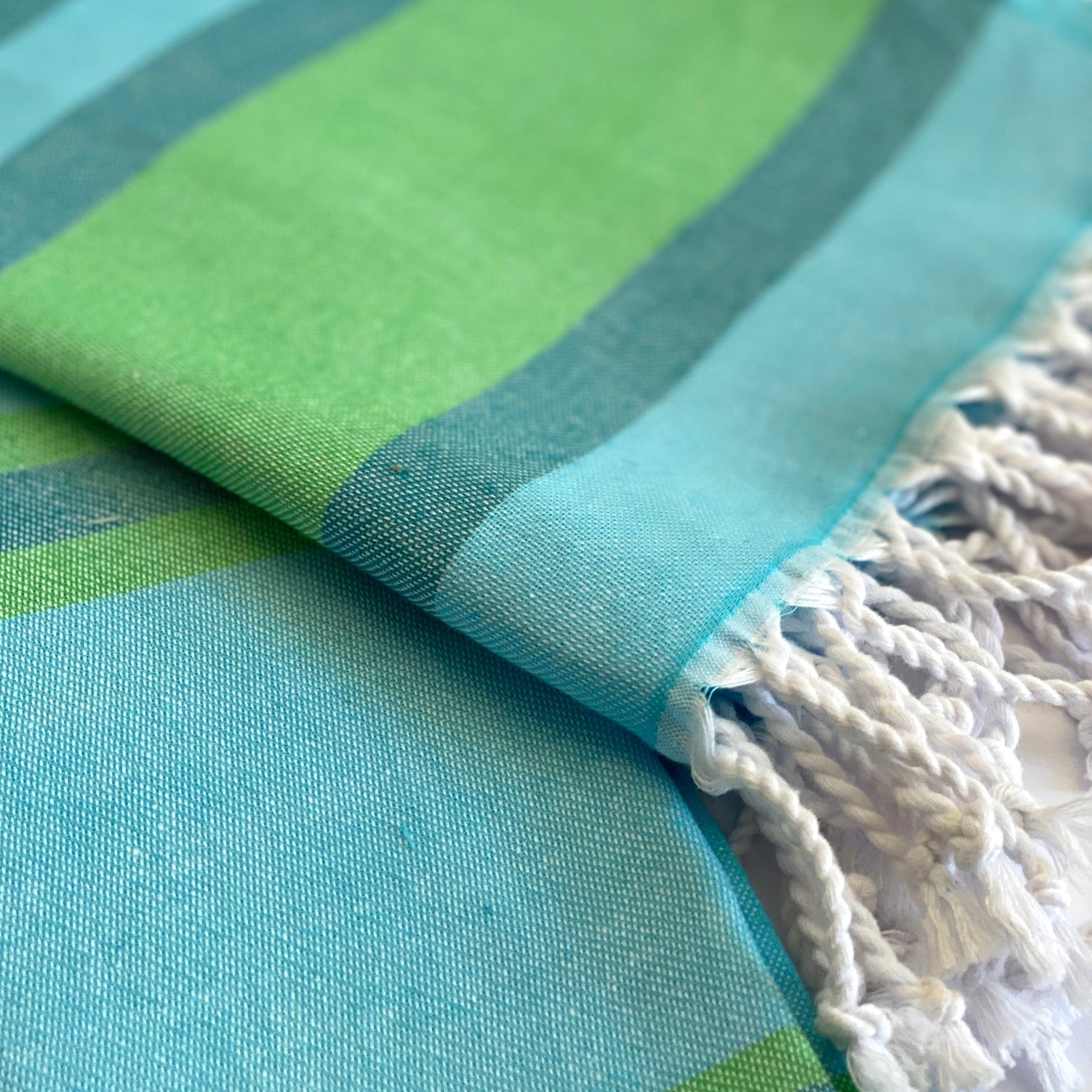 Samara Striped Sustainable Turkish Towel  Green 5