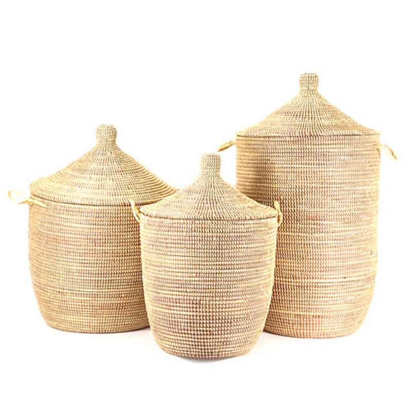 Dou Lid Storage Basket Monochrome Natural Low Storage 3