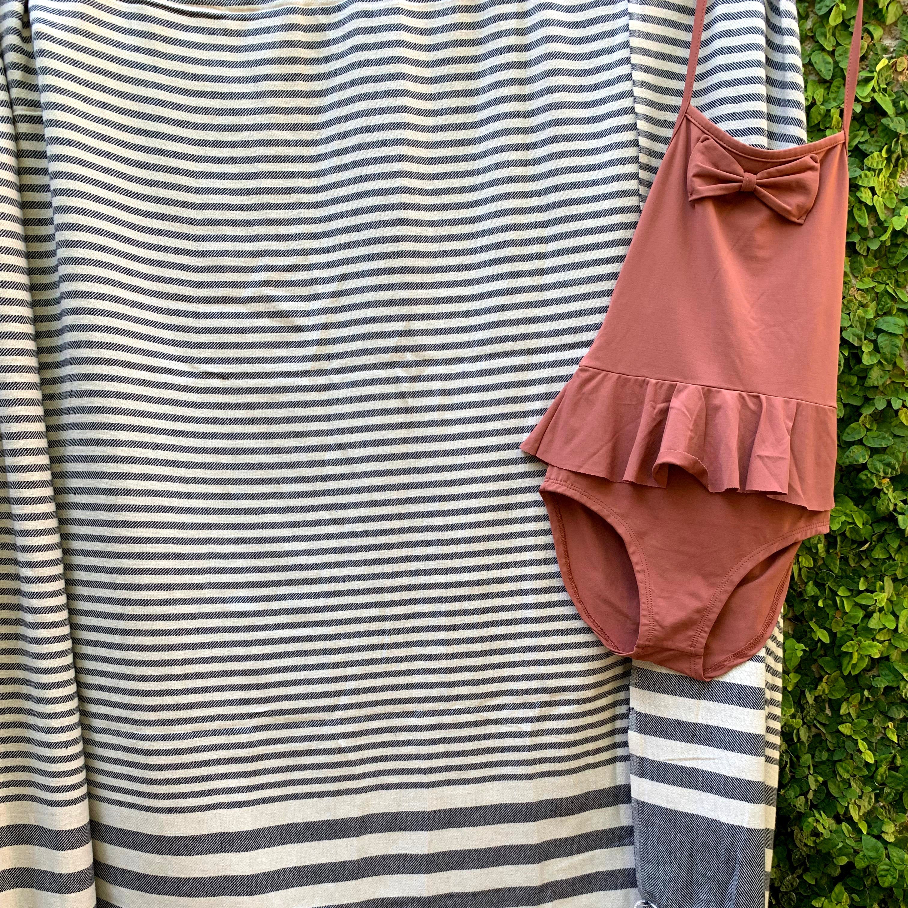 Fethiye Striped Blanket Throw - Blue 5