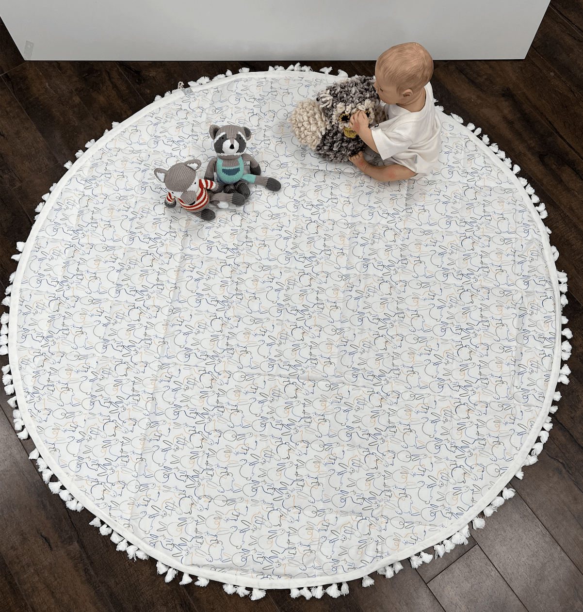 Organic Play Mat | Round | Bunnies