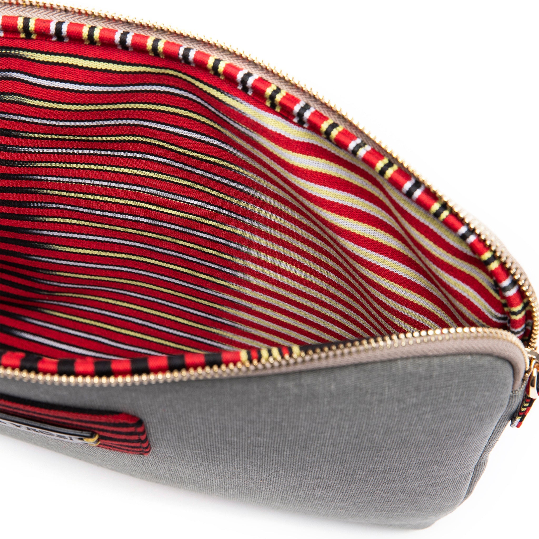 Zipped Gray Canvas Laptop Case for 13" 14" 4
