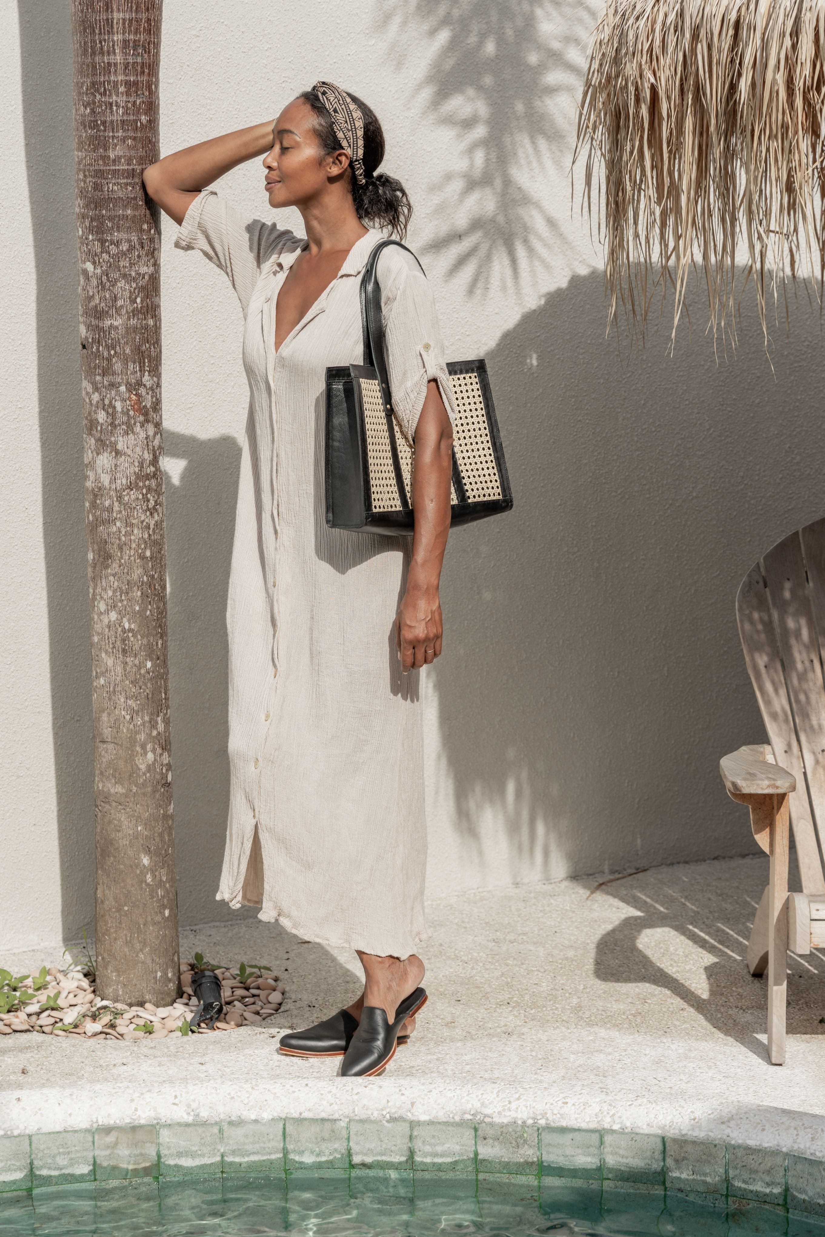 Raja Leather and Cane Everyday Bag 8