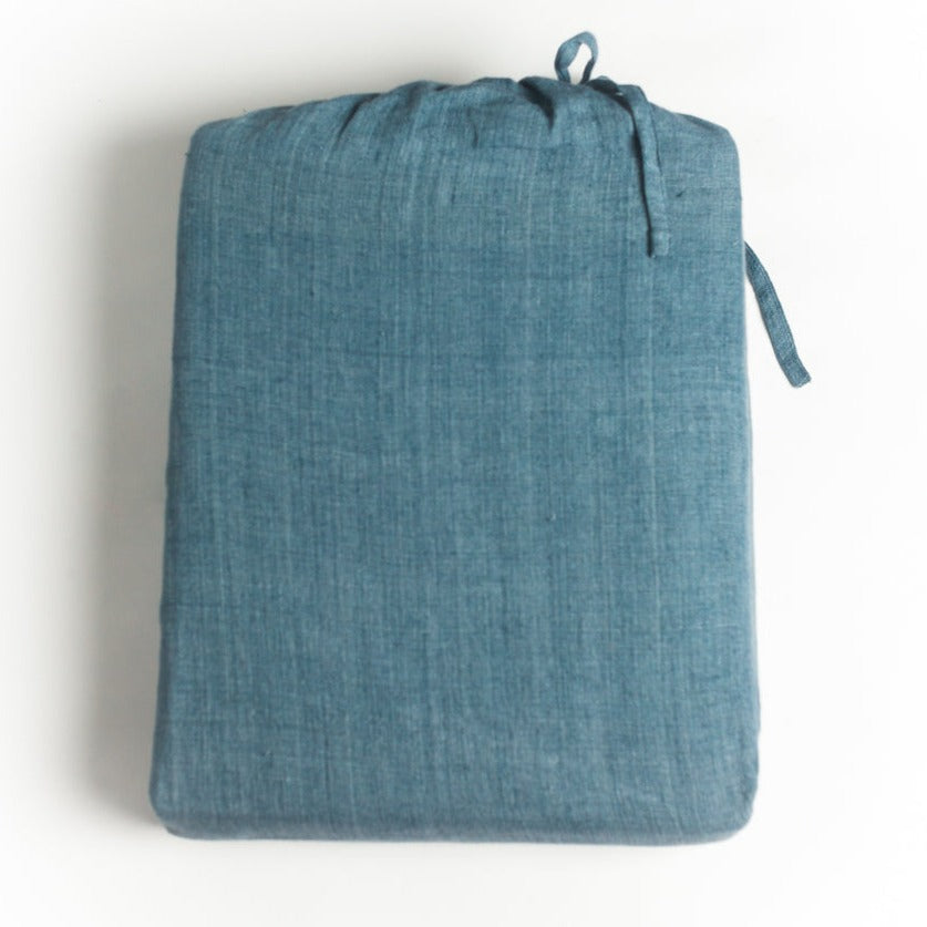 Linen Duvet Cover Set - Denim Blue 4